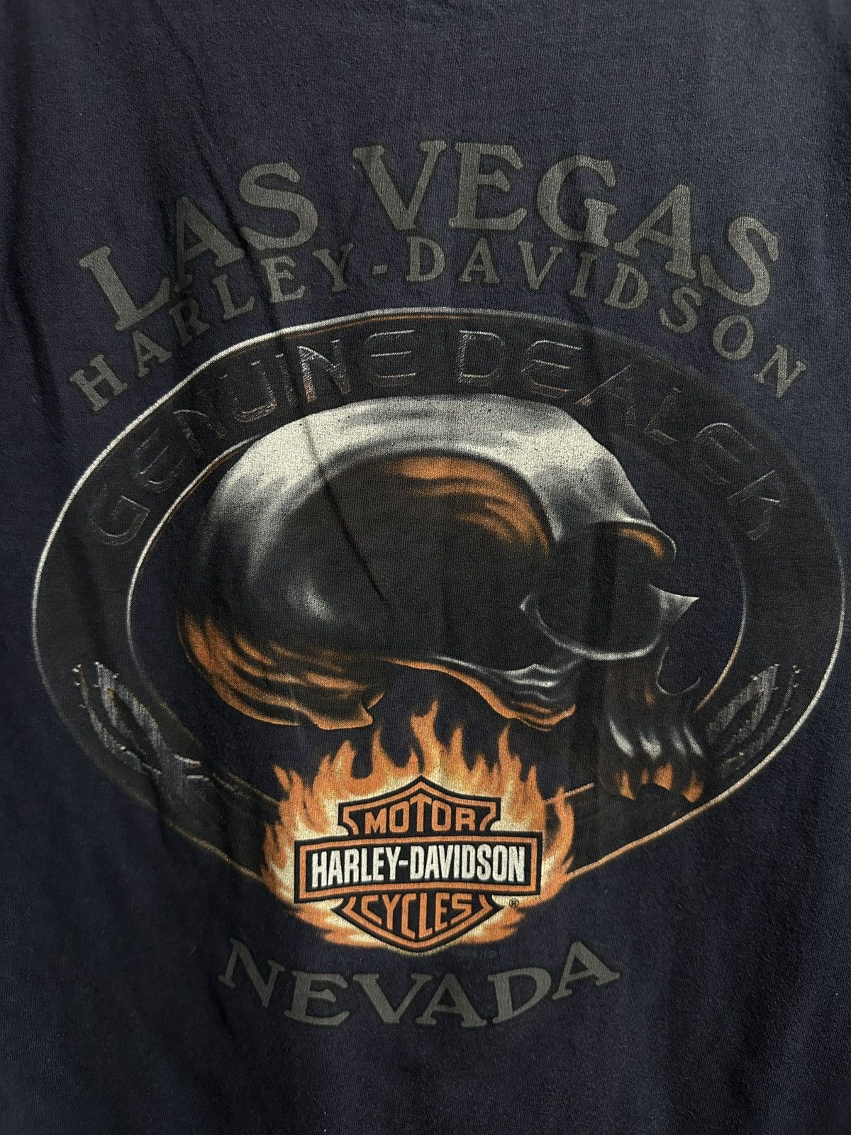 Vintage Rare Vintage T-Shirt Harley Davidson Fire Skull Moto Y2K Size US M / EU 48-50 / 2 - 3 Thumbnail
