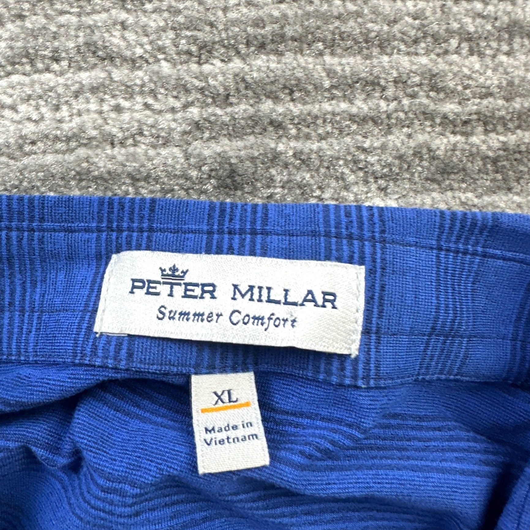 Peter Millar Peter Millar Polo Shirt Mens XL Blue Striped Polo Shirt Summer Comfort Casual Golf Size US XL / EU 56 / 4 - 5 Thumbnail