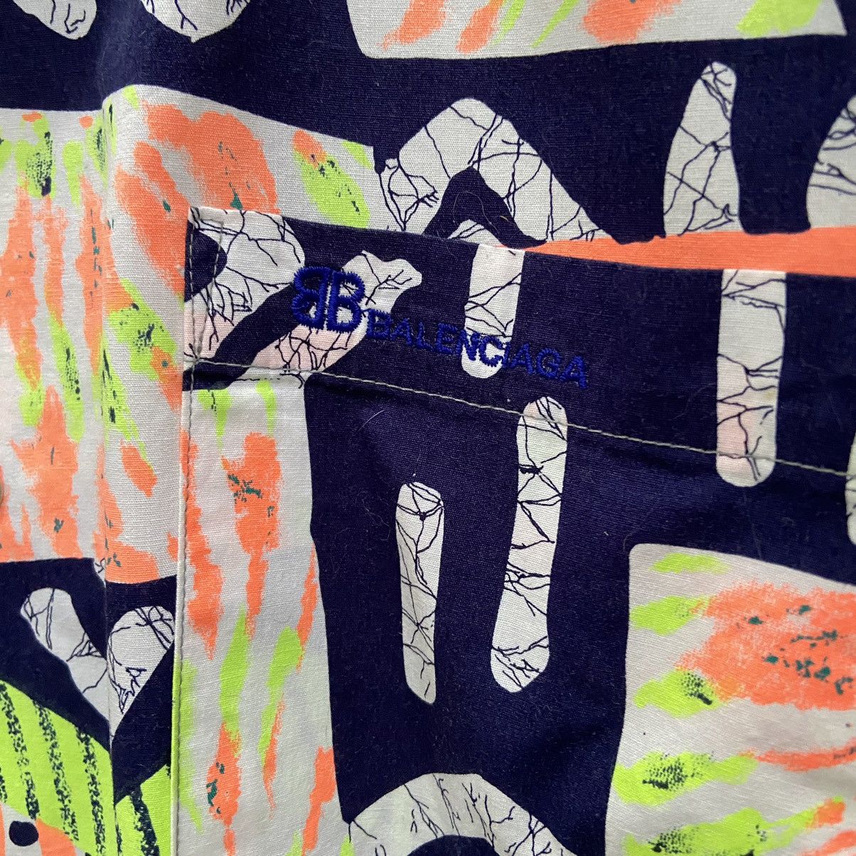 Balenciaga Vintage Balenciaga Printed Open Collar Shirt Size US L / EU 52-54 / 3 - 5 Thumbnail