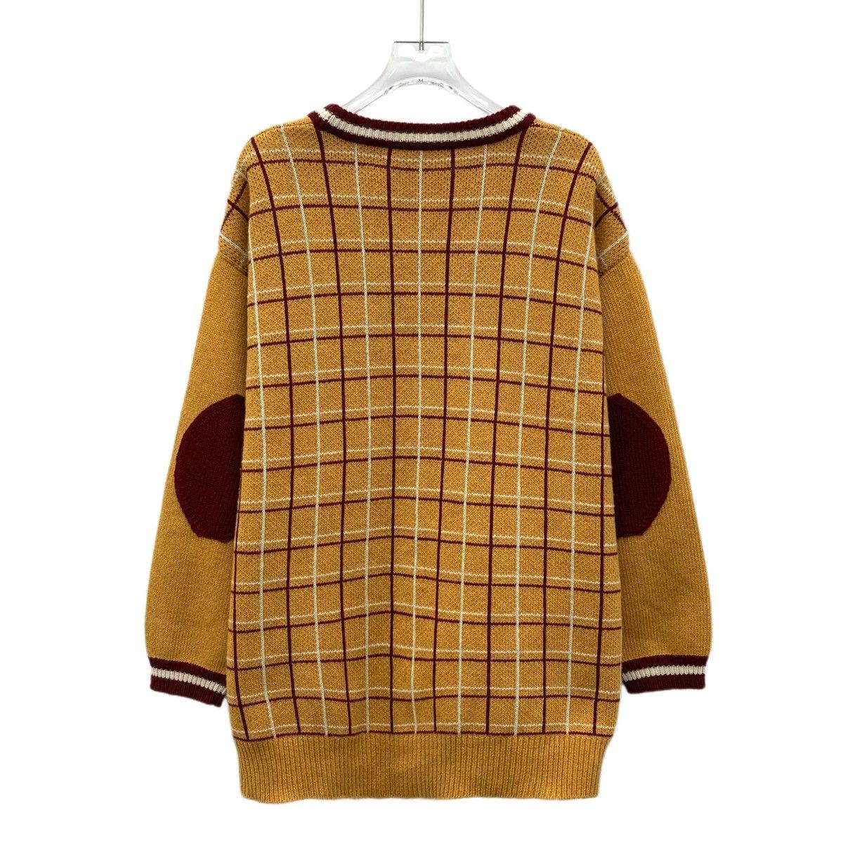 Miu Miu Miu Miu Brown Plaid Wool V-Neck Single-Breasted Cardigan Size M / US 6-8 / IT 42-44 - 2 Thumbnail