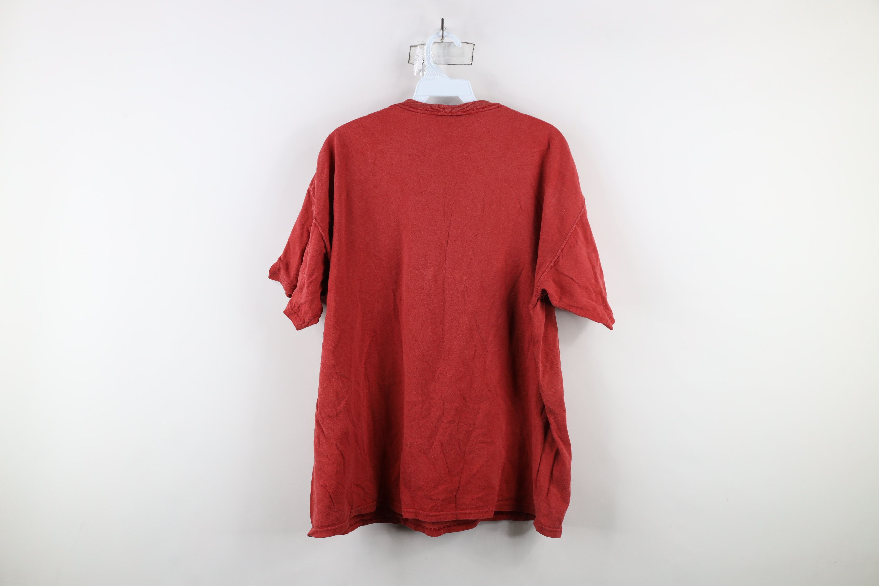 Russell Athletic × Vintage Vintage 90s Russell Athletic Blank Pocket T-Shirt Red Cotton Size US L / EU 52-54 / 3 - 12 Thumbnail