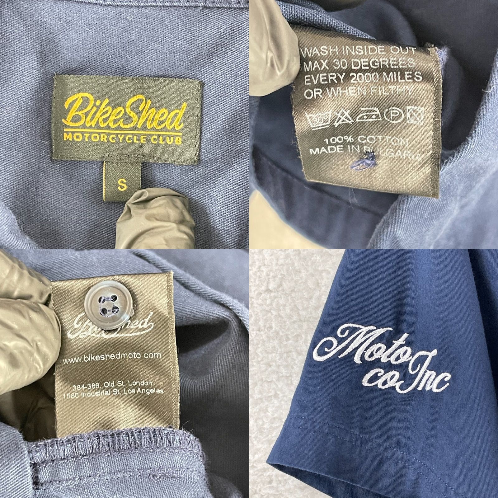 Garage Bike Shed Motorcycle Club Blue Garage Patch Shirt Mens Button-Up Size Small Size US S / EU 44-46 / 1 - 8 Thumbnail