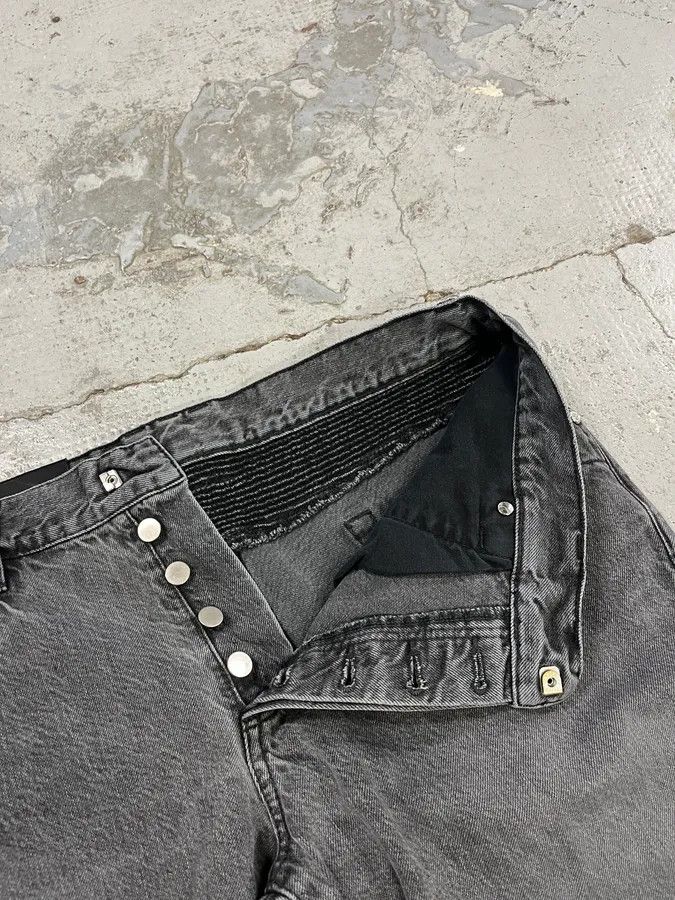 Balmain Balmain Grey Biker Denim Jeans Size US 31 - 9 Thumbnail