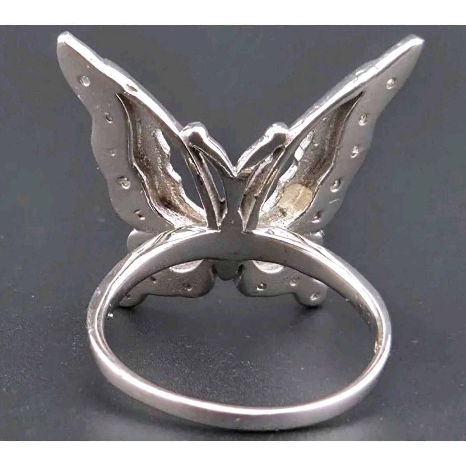Other Vintage-Style Sterling Silver Butterfly Ring Size 8 Size ONE SIZE - 4 Thumbnail