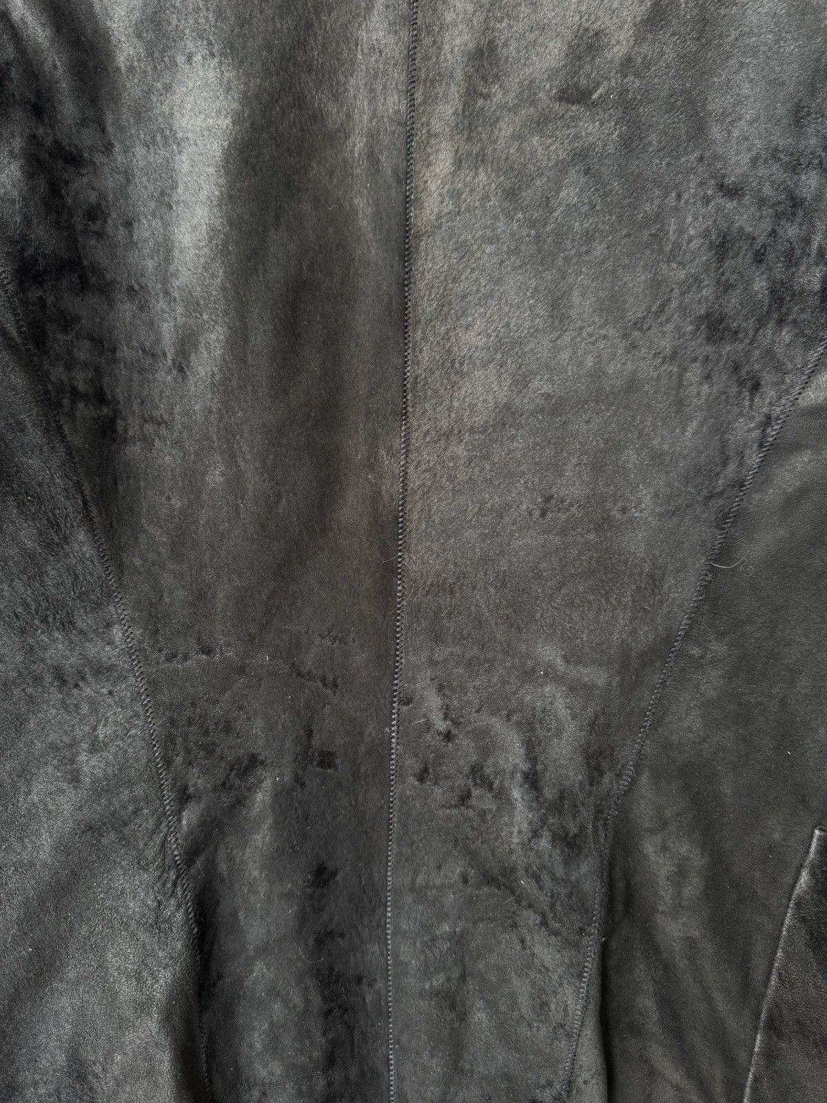 Ann Demeulemeester Ann Demeulemeester AW02 Textured Leather Opened Tie Jacket Size US XS / EU 42 / 0 - 13 Thumbnail