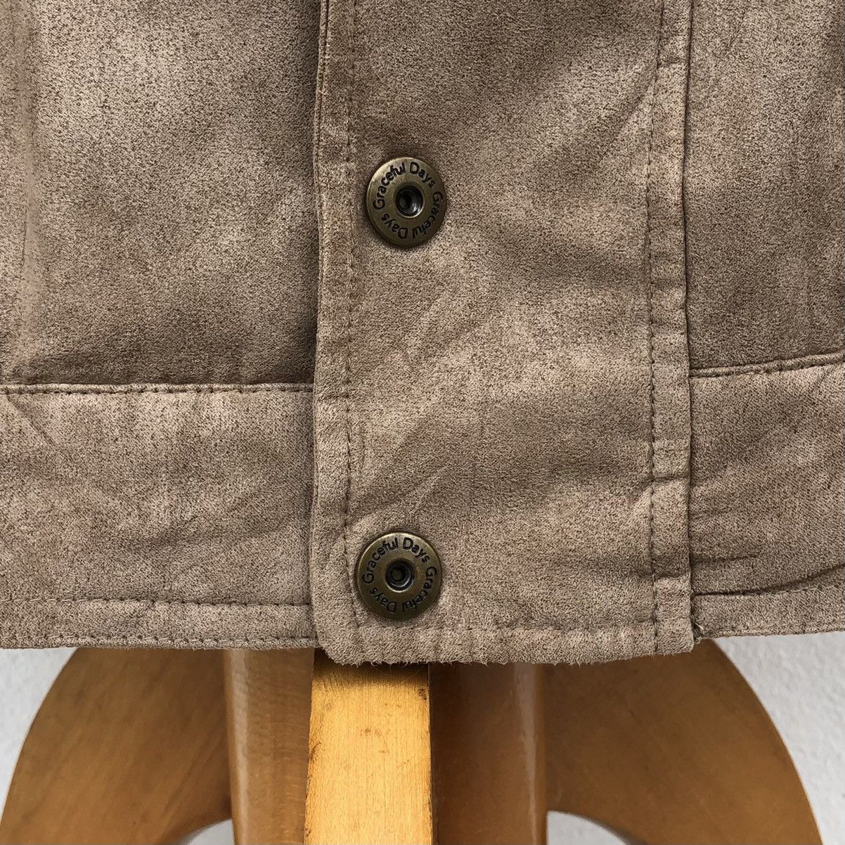 Japanese Brand Vintage Graceful Days Suede Lined Fleece Bomber Jacket Size US L / EU 52-54 / 3 - 18 Thumbnail