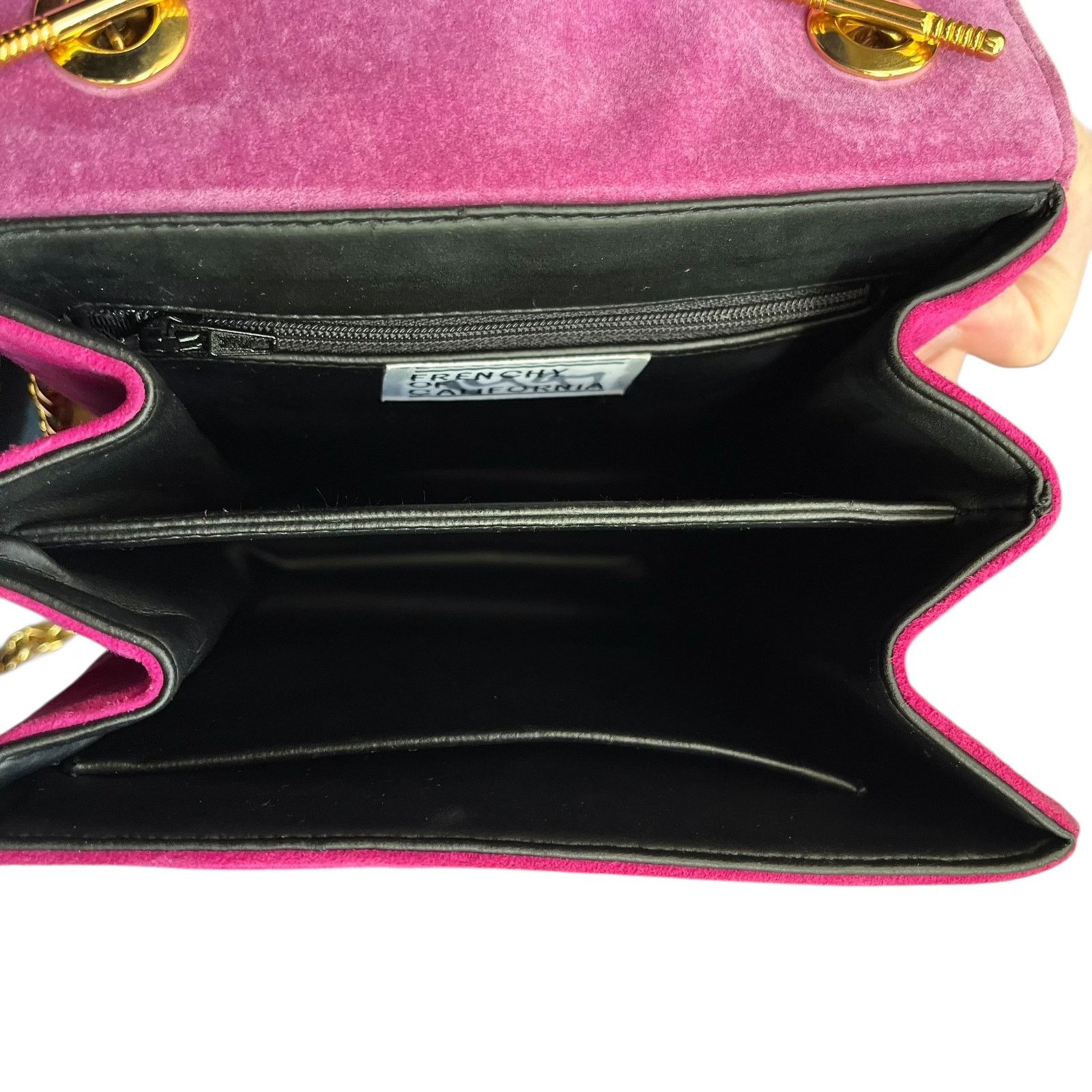 Vintage Vintage Frenchy of California Pink Suede Chain Strap Bag Size ONE SIZE - 4 Thumbnail