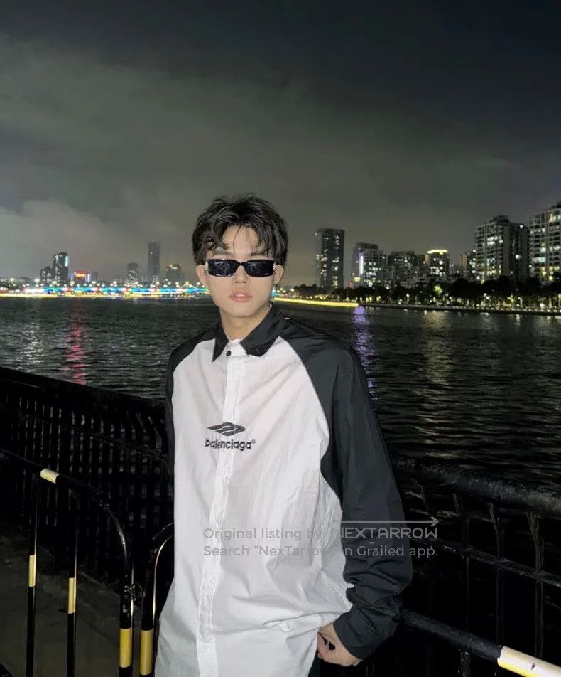 Balenciaga Balenciaga Black and White 3B Logo Embroidered Loose Fit S Size US M / EU 48-50 / 2 - 2 Thumbnail