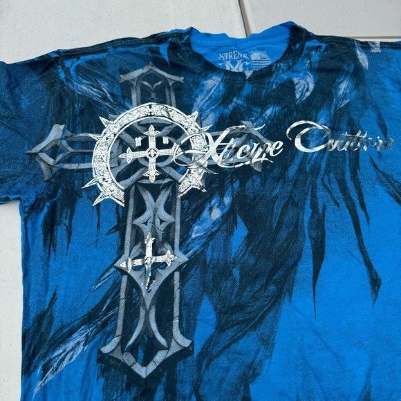 Designer XTREME COUTURE BLUE CROSS T-SHIRT SZ 2XL XXL Size US XXL / EU 58 / 5 - 2 Thumbnail