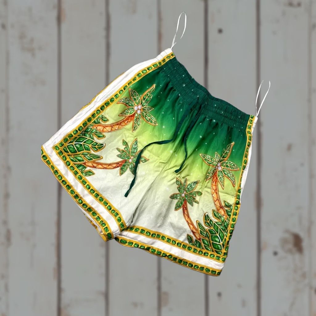 Casablanca Casablanca Silk Shorts Men S Bermuda Casual Drawstring Multicolor Summer Size US 29 - 1 Thumbnail