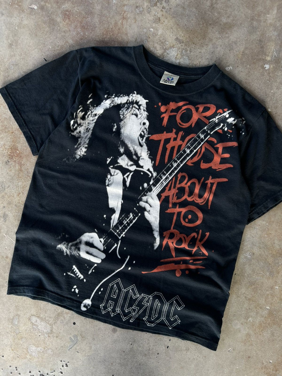 Band Tees Vintage Liquid Blue AC/DC Rock Tour Band T Shirt Size US M / EU 48-50 / 2 - 1 Thumbnail
