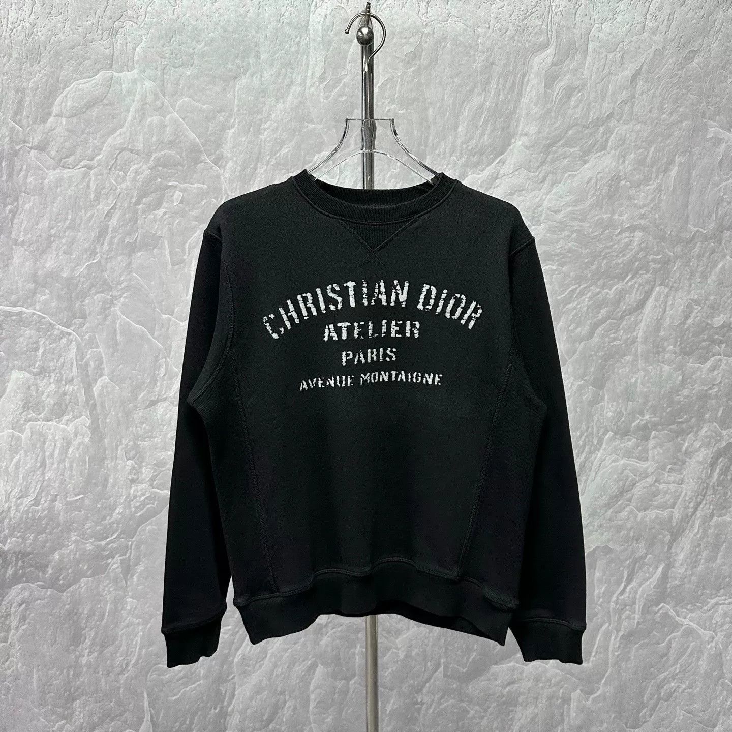 Dior dior lettered fleece print sweatshirt size m Size M / US 6-8 / IT 42-44 - 1 Thumbnail