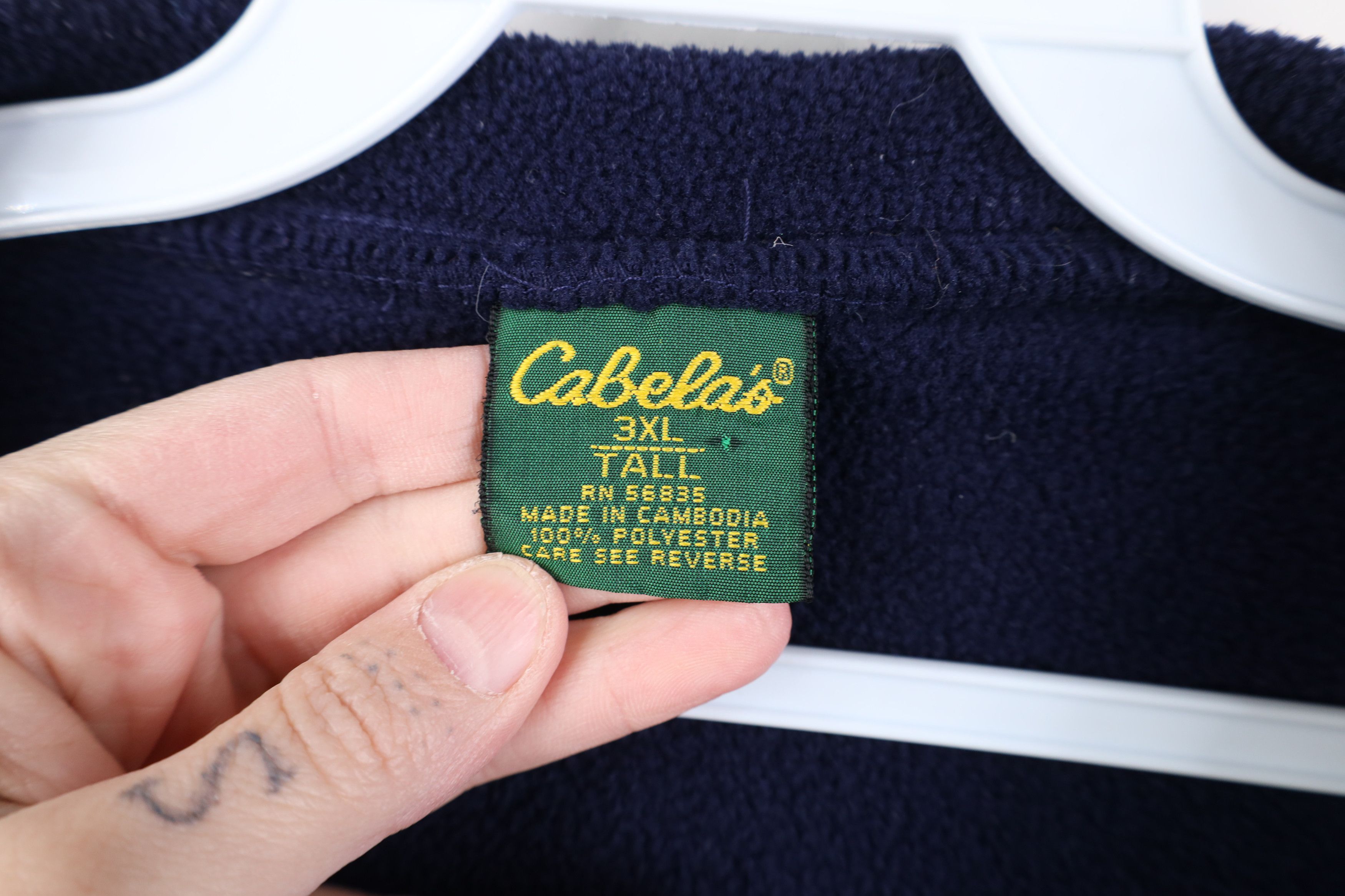 Cabelas Vintage 90s Cabelas Polartec Fleece Crewneck Sweater Blue Size US XXL / EU 58 / 5 - 4 Thumbnail