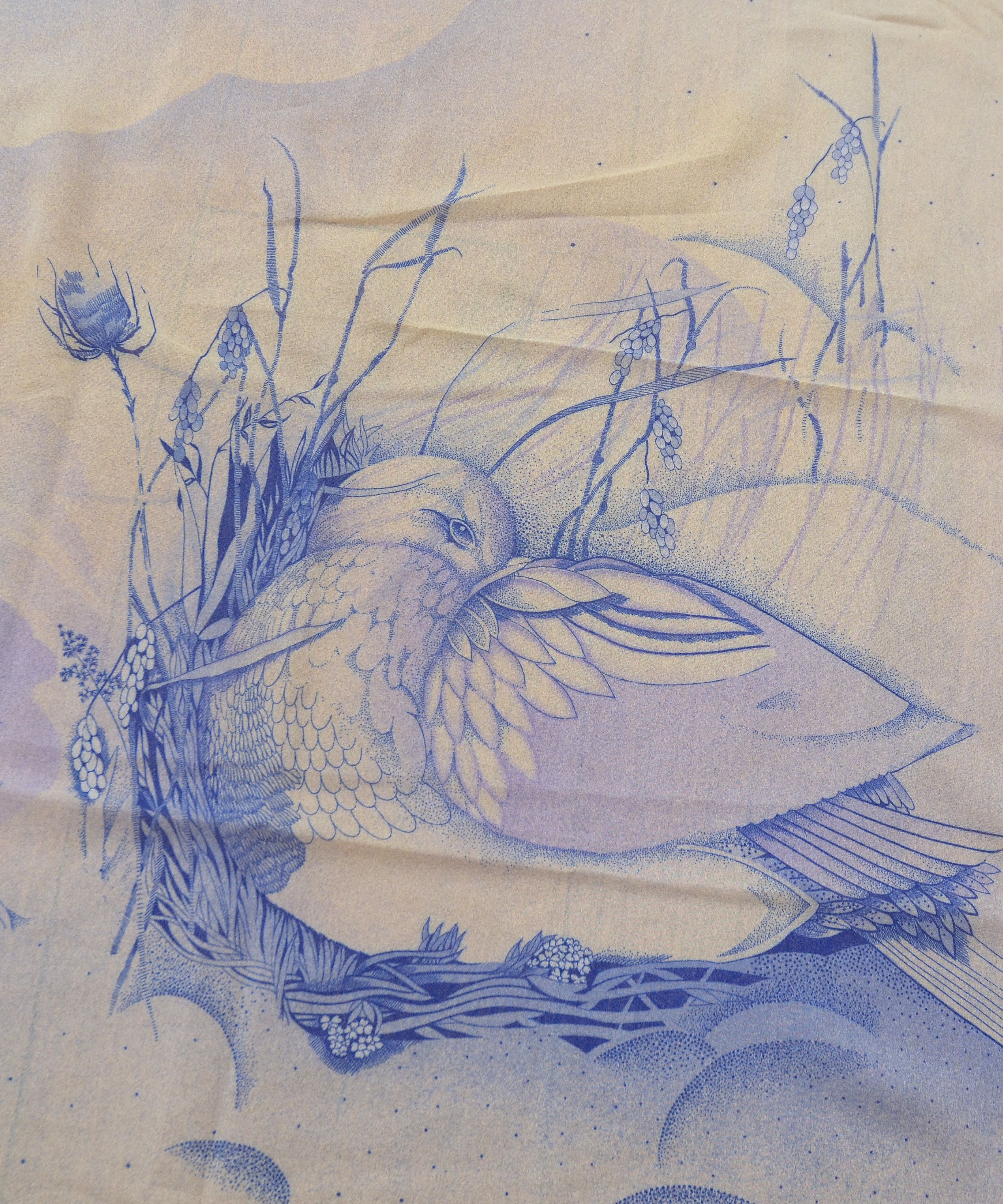 Designer × Vintage Vintage signed Olga Greco Silk scarf Design duck nature Size ONE SIZE - 5 Thumbnail