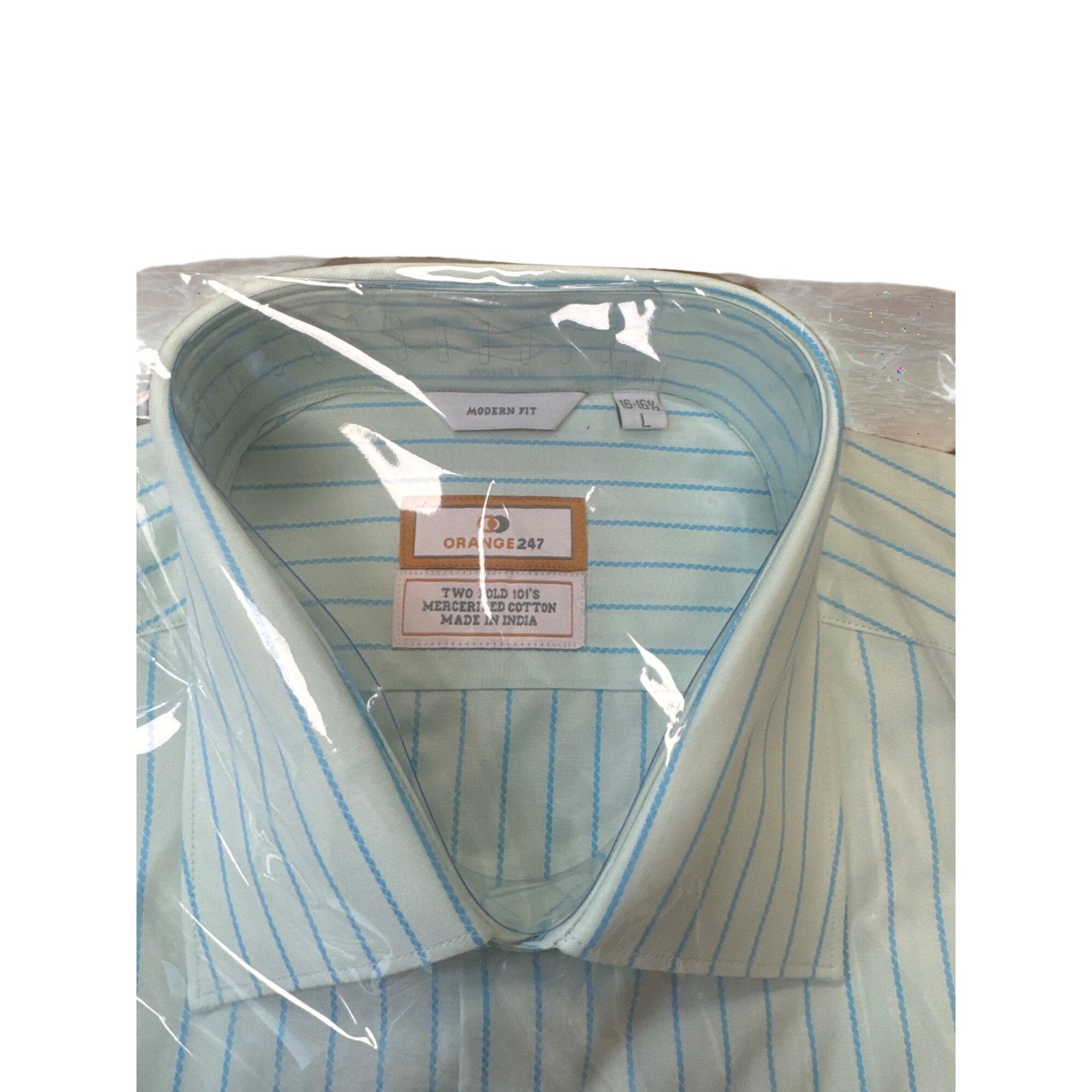 Designer Orange247 Mens Long Sleeve Button-Down Shirt Set Of 4 L 16-1 Size US L / EU 52-54 / 3 - 9 Thumbnail