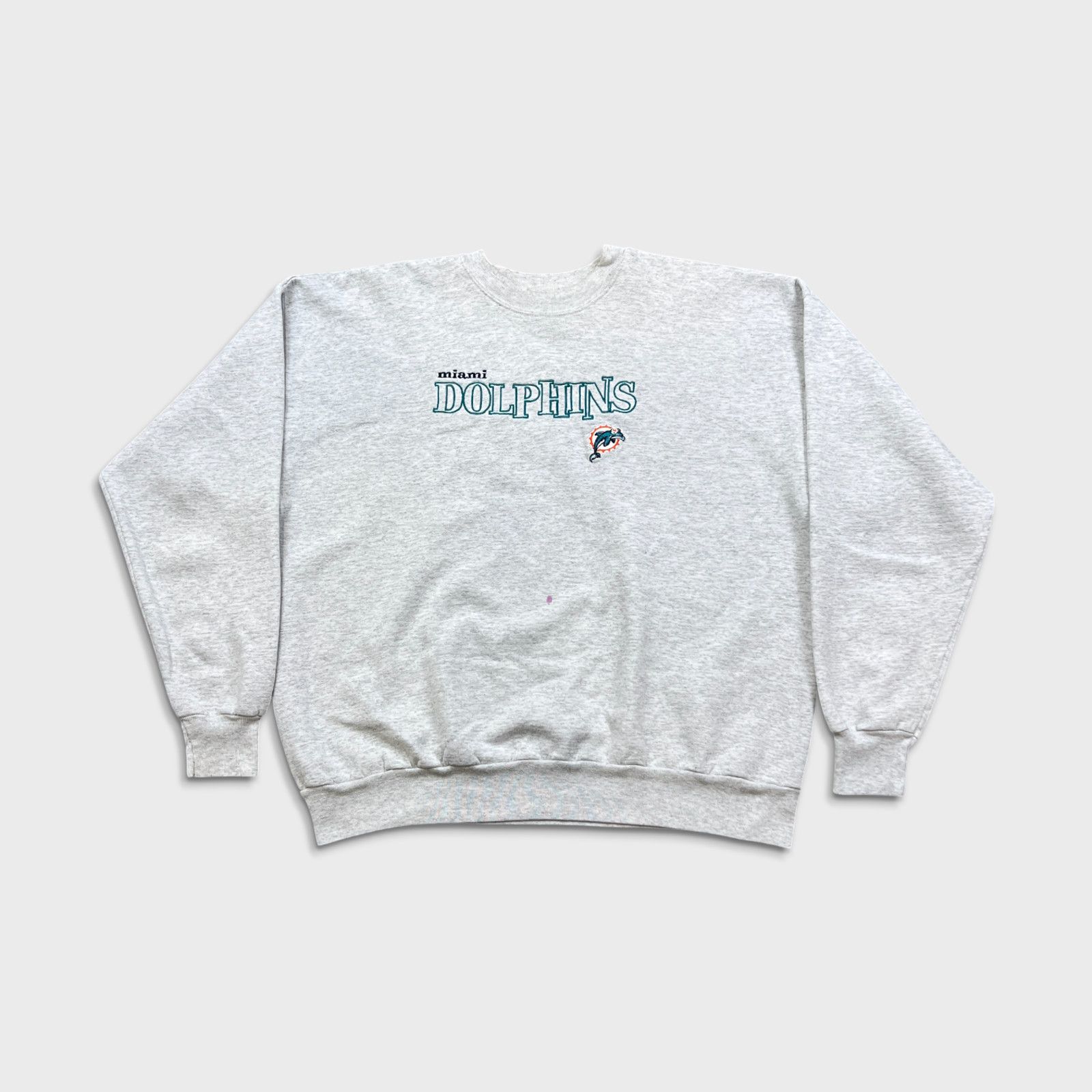 NFL × Vintage 90s Miami Dolphins Sweatshirt XL NFL Football Pullover Crewn Size US XL / EU 56 / 4 - 1 Thumbnail