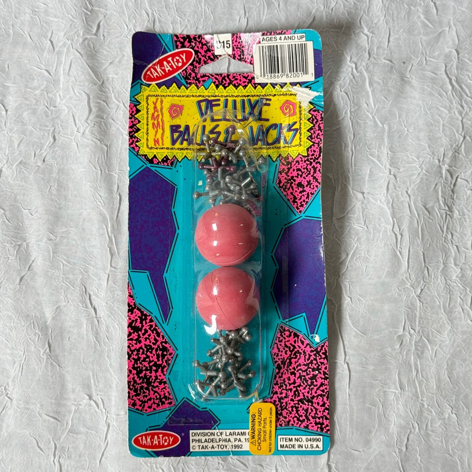 Vintage Rare 1992 Tak-A-Toy Deluxe Jacks Game Neon 90s Retro Toy NOS Size ONE SIZE - 1 Thumbnail