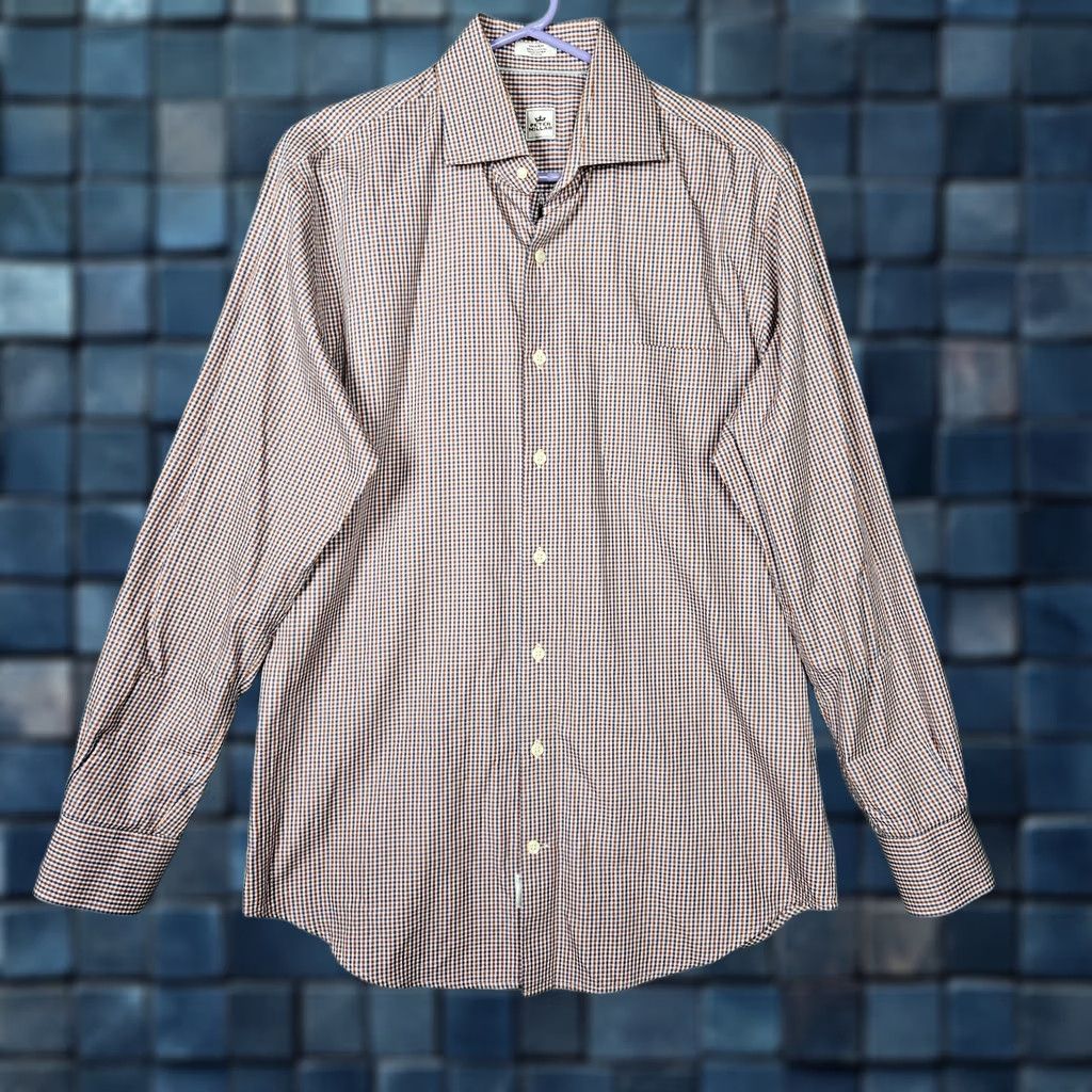 Peter Millar Peter Millar Mens Multicolor Plaid Button Up Long Sleeve Shirt Size M Size US M / EU 48-50 / 2 - 1 Thumbnail