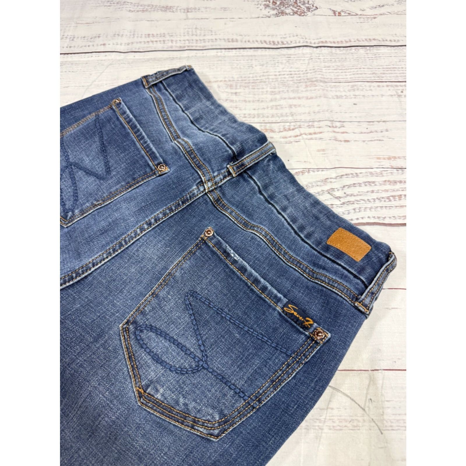 Vintage Seven7 Women's Blue Ankle Jeans Cotton Blend Sz 12 Regular 29in 31in Inseam Blue Jeans Womens Size 34" / US 12 / IT 48 - 7 Thumbnail
