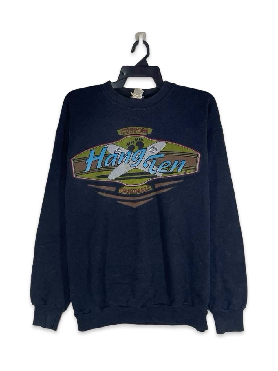 Hang Ten Vintage 90s hangten surfing surf brand sweatshirt pullover L Size US L / EU 52-54 / 3 - 1 Thumbnail