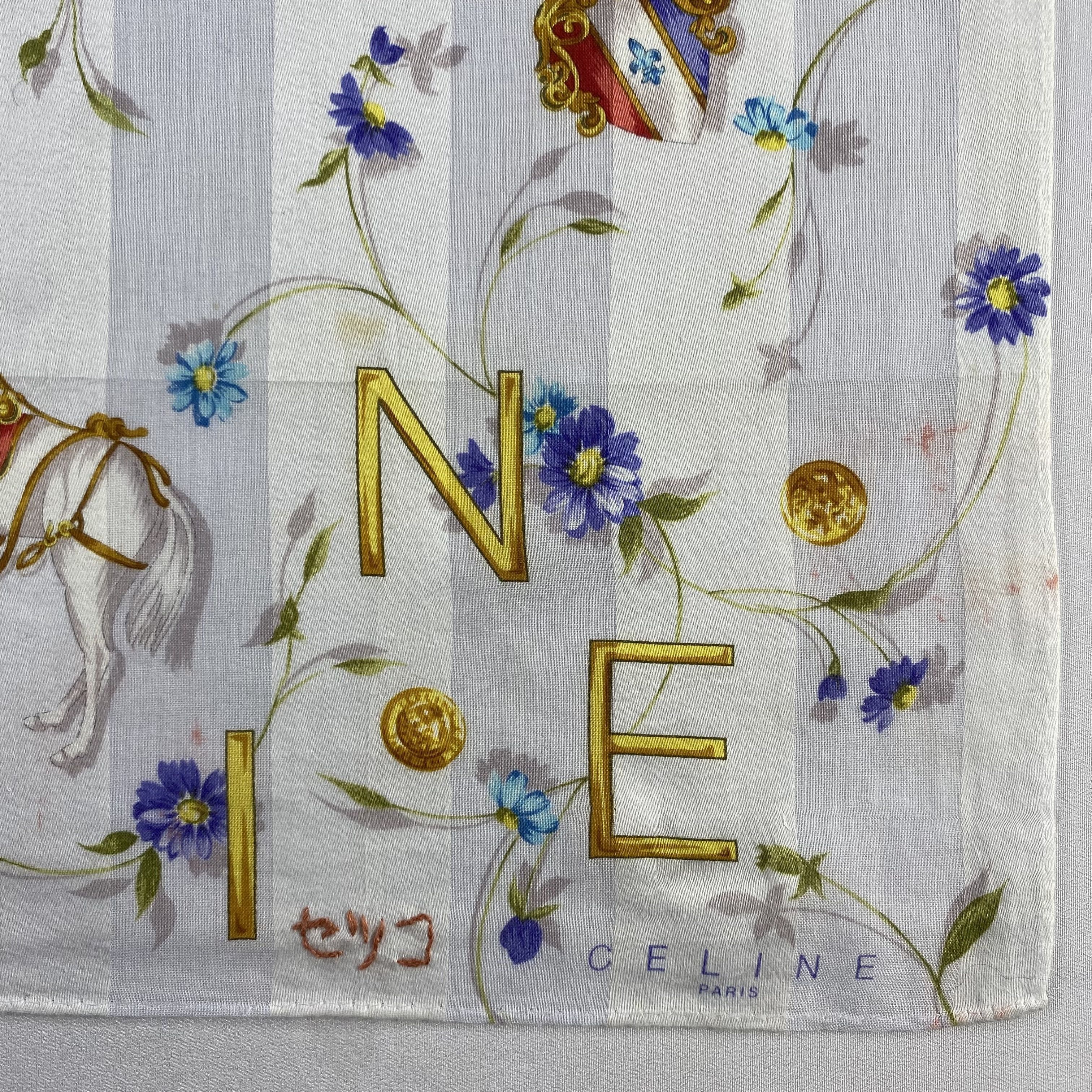 Celine × Vintage Celine Handkerchief / Neckerchief / Bandana-P1172 Size ONE SIZE - 3 Thumbnail