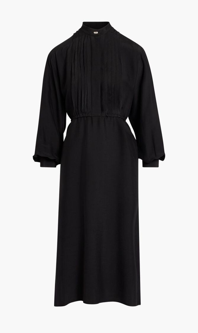 Jil Sander o1mt1gz1125 Midi Dress in Black Size XXS / US 00 / IT 34 - 1 Thumbnail