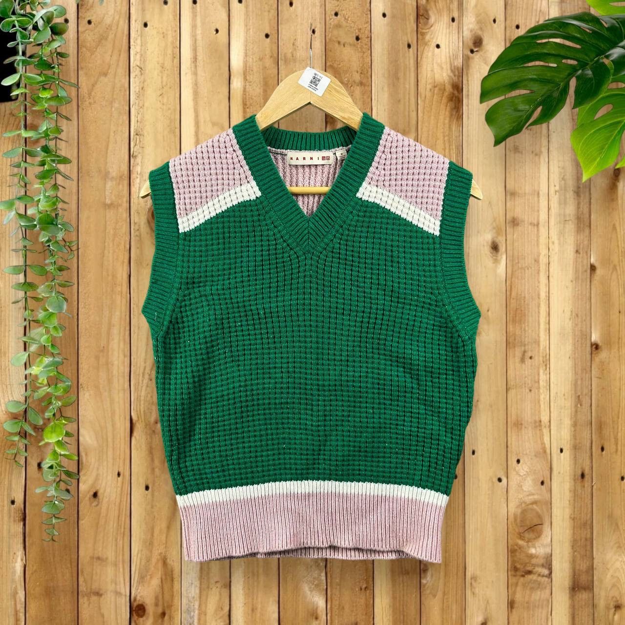 Marni × Uniqlo Marni Uniqlo x Marni Popcorn Knitted V Neck Vest Size US M / EU 48-50 / 2 - 1 Thumbnail