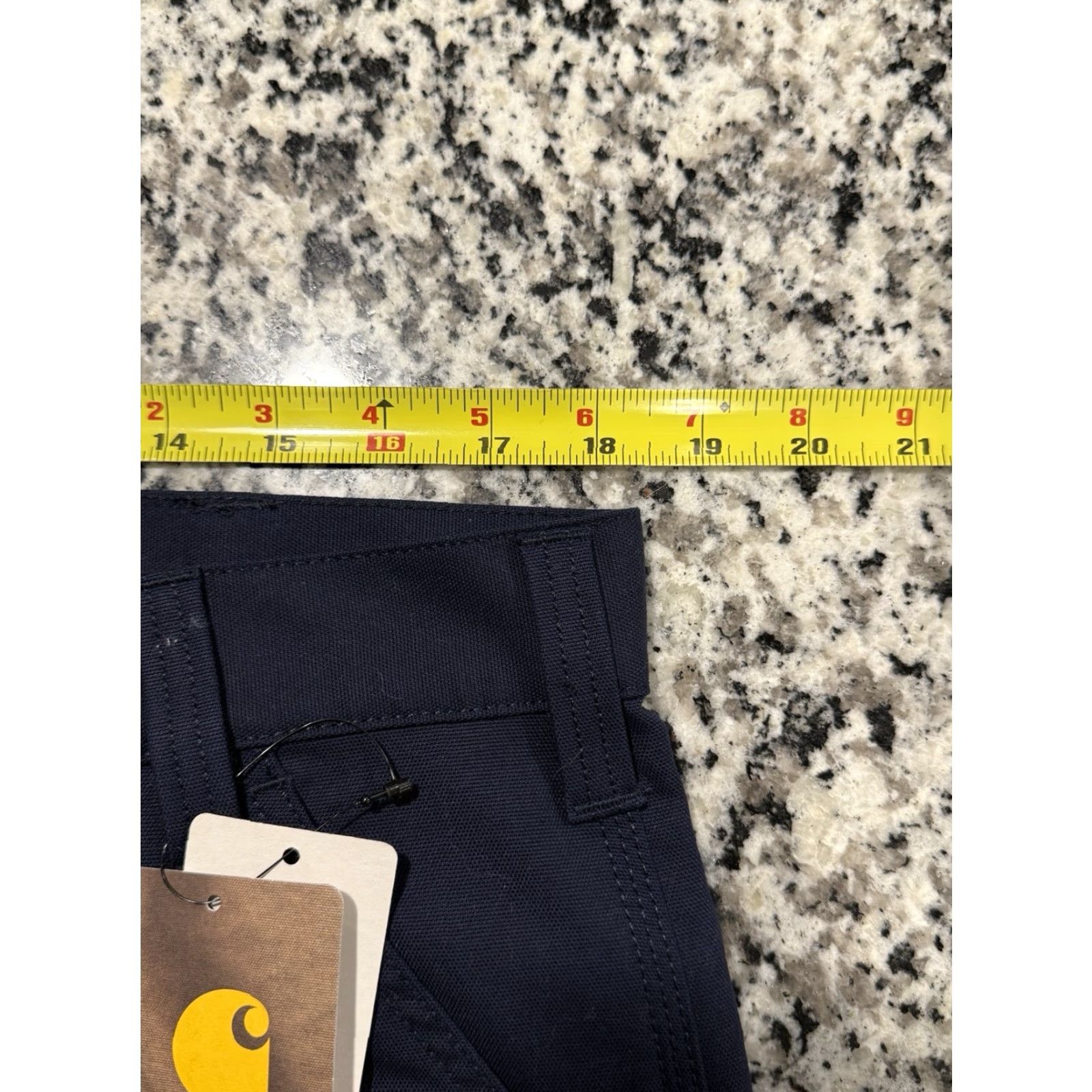 Carhartt Carhartt Pants Mens 36x31 Carpenter Straight Relaxed Fit Navy Blue Cotton Polyester Spandex 6-Pocket Workwear Flat Front Jeans Trousers Size US 36 / EU 52 - 3 Thumbnail