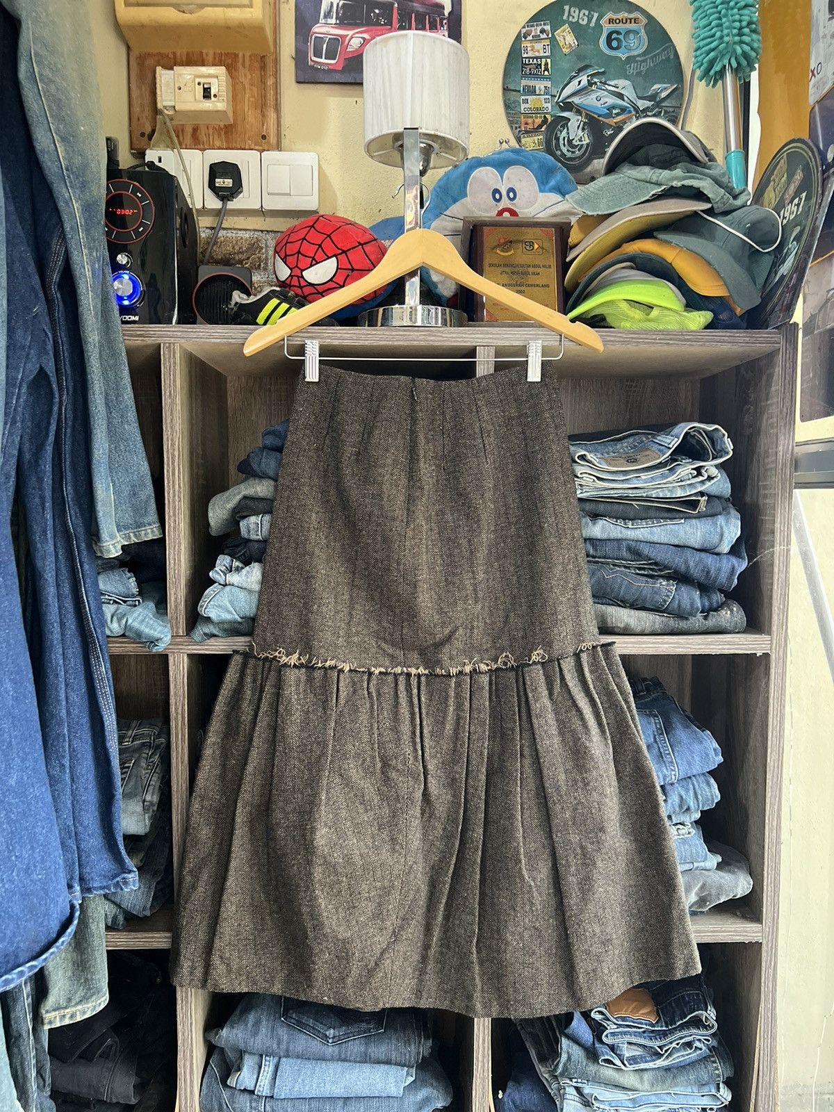 image of Issey Miyake Vintage I.s Sunao Kuwahara Reconstruct Skirt in Chocolate, Women's (Size 24)