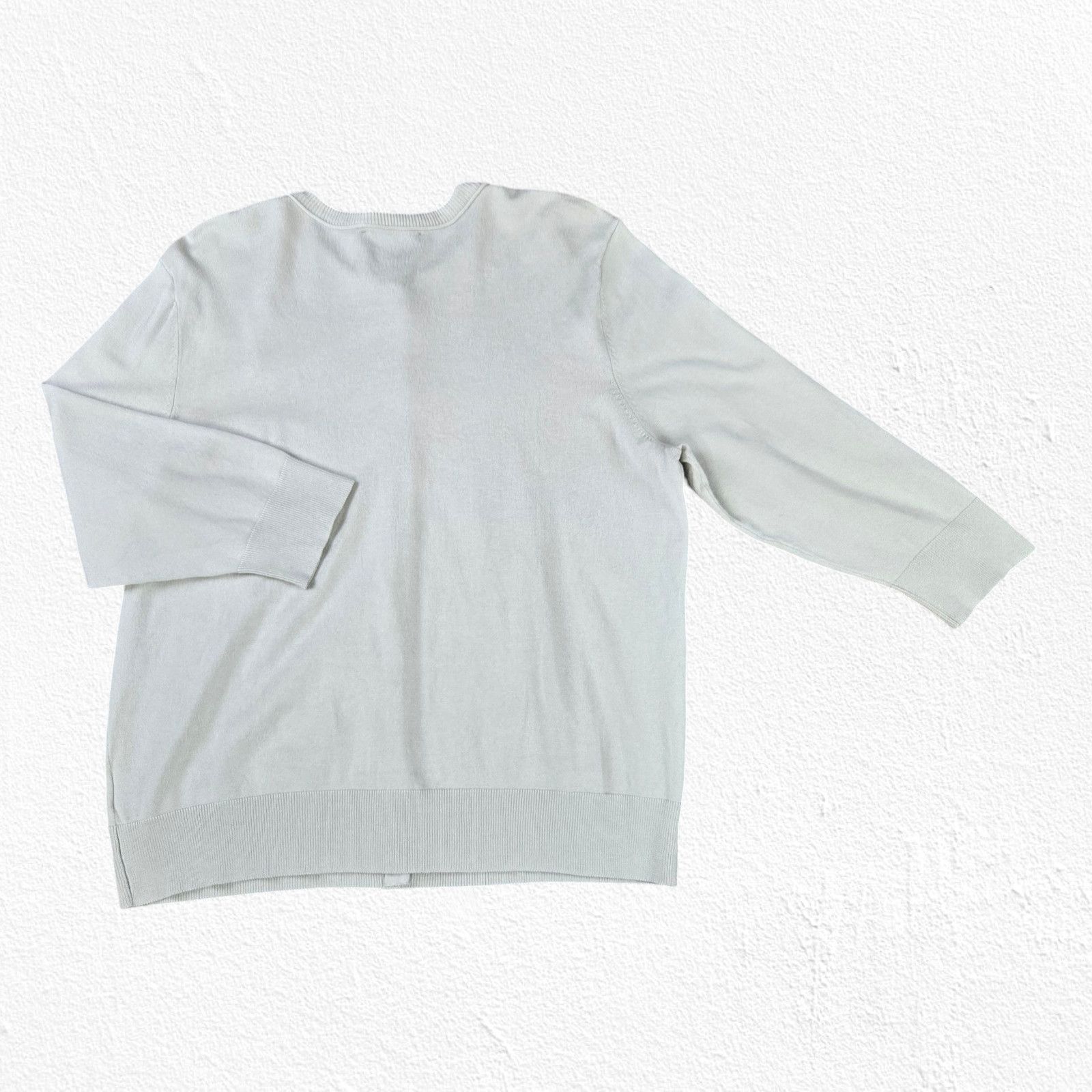 Other Ellen Tracy Beige Minimal Button Front Cardigan Size Large Size L / US 10 / IT 46 - 8 Thumbnail