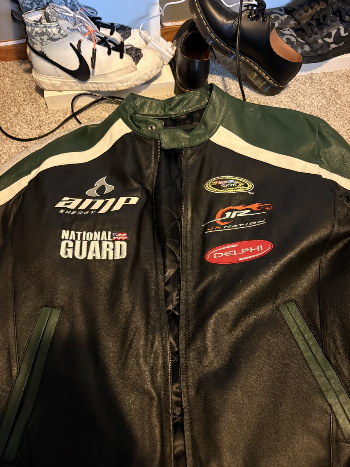 NASCAR Vintage Nascar Leather Jacket Size US XL / EU 56 / 4 - 1 Thumbnail
