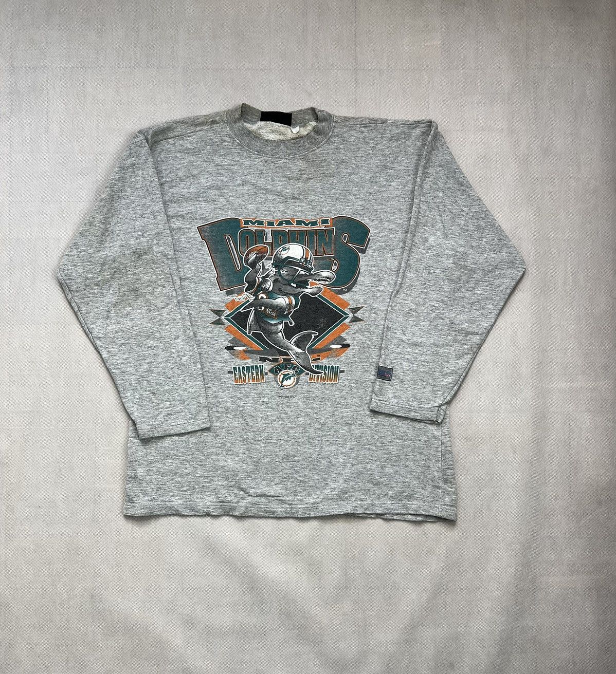 NFL × Vintage Rare Sweatshirt NFL Miami Dolphins 1995 License Vintage 90’s Size US M / EU 48-50 / 2 - 2 Thumbnail