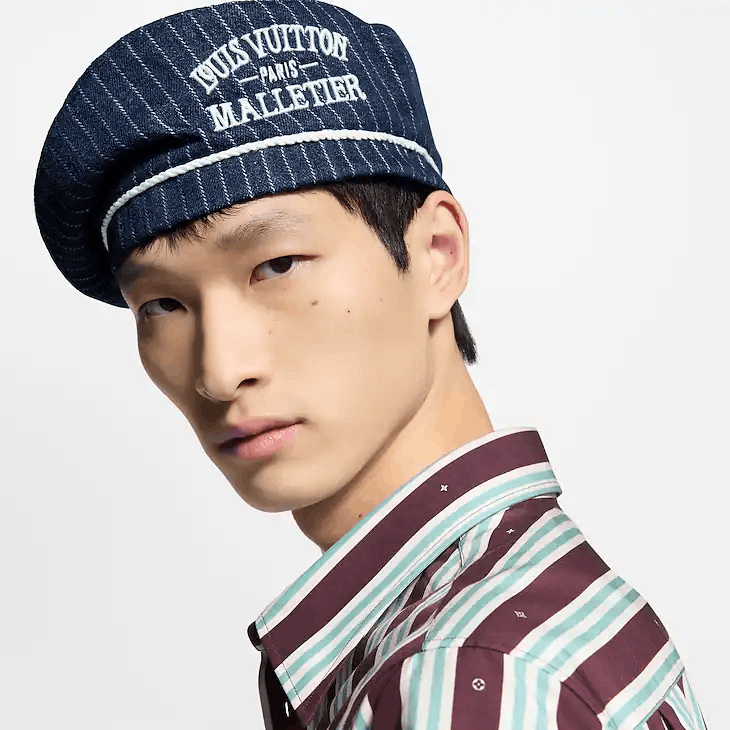 Louis Vuitton Denim Stripes Beret Size ONE SIZE - 5 Thumbnail
