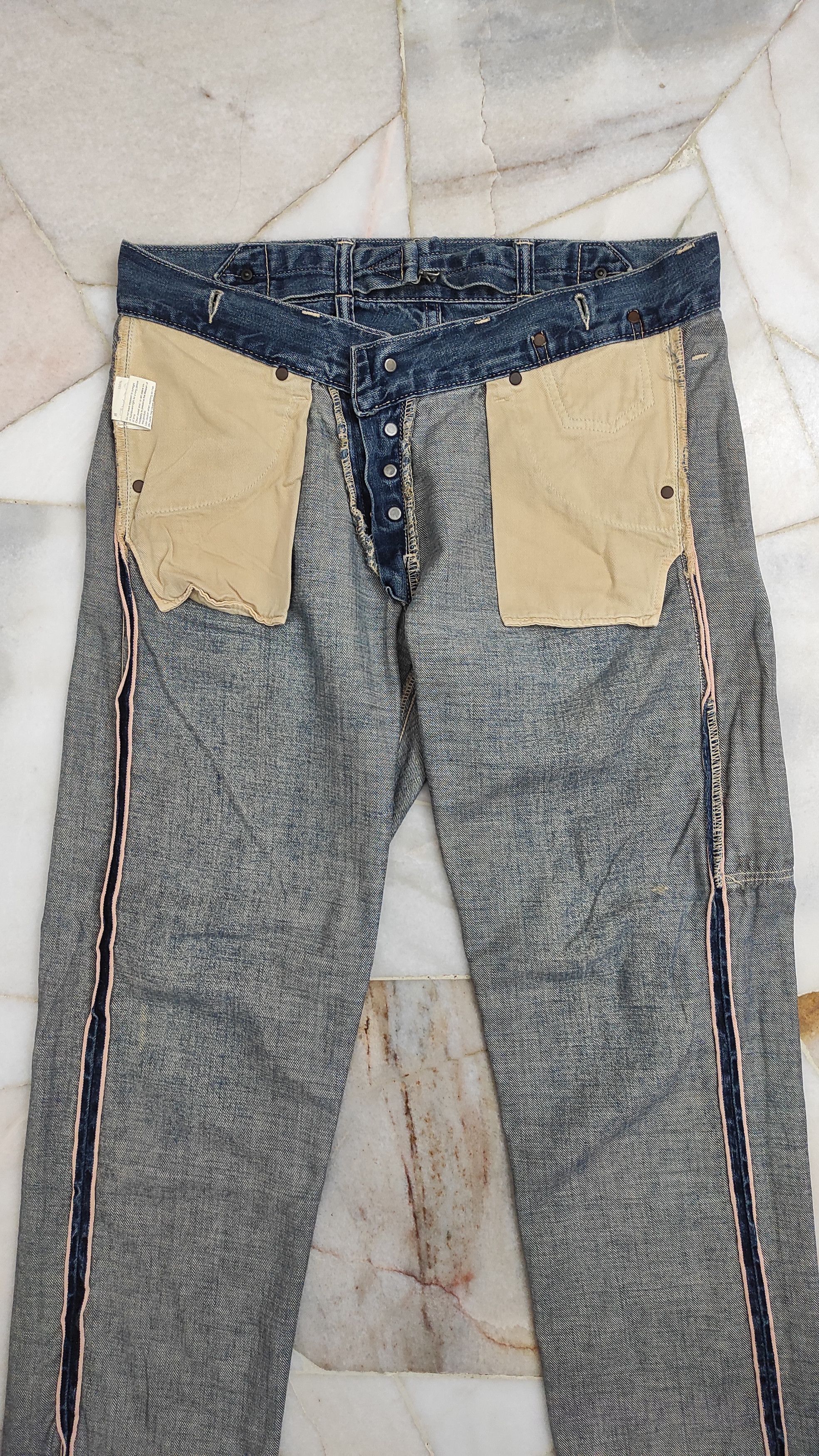 Japanese Brand × Johnbull × Vintage Selvedge jeans with buckle back and side tool's pocket Size US 33 - 10 Thumbnail
