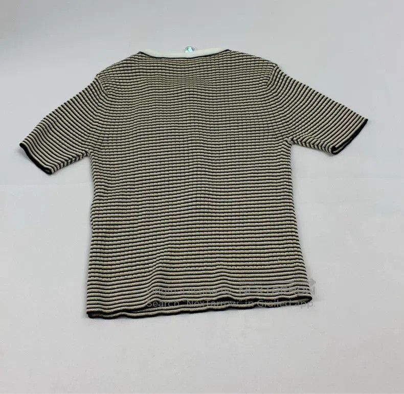 Valentino Valentino Striped gold and silver knitwear Size S / US 4 / IT 40 - 3 Thumbnail