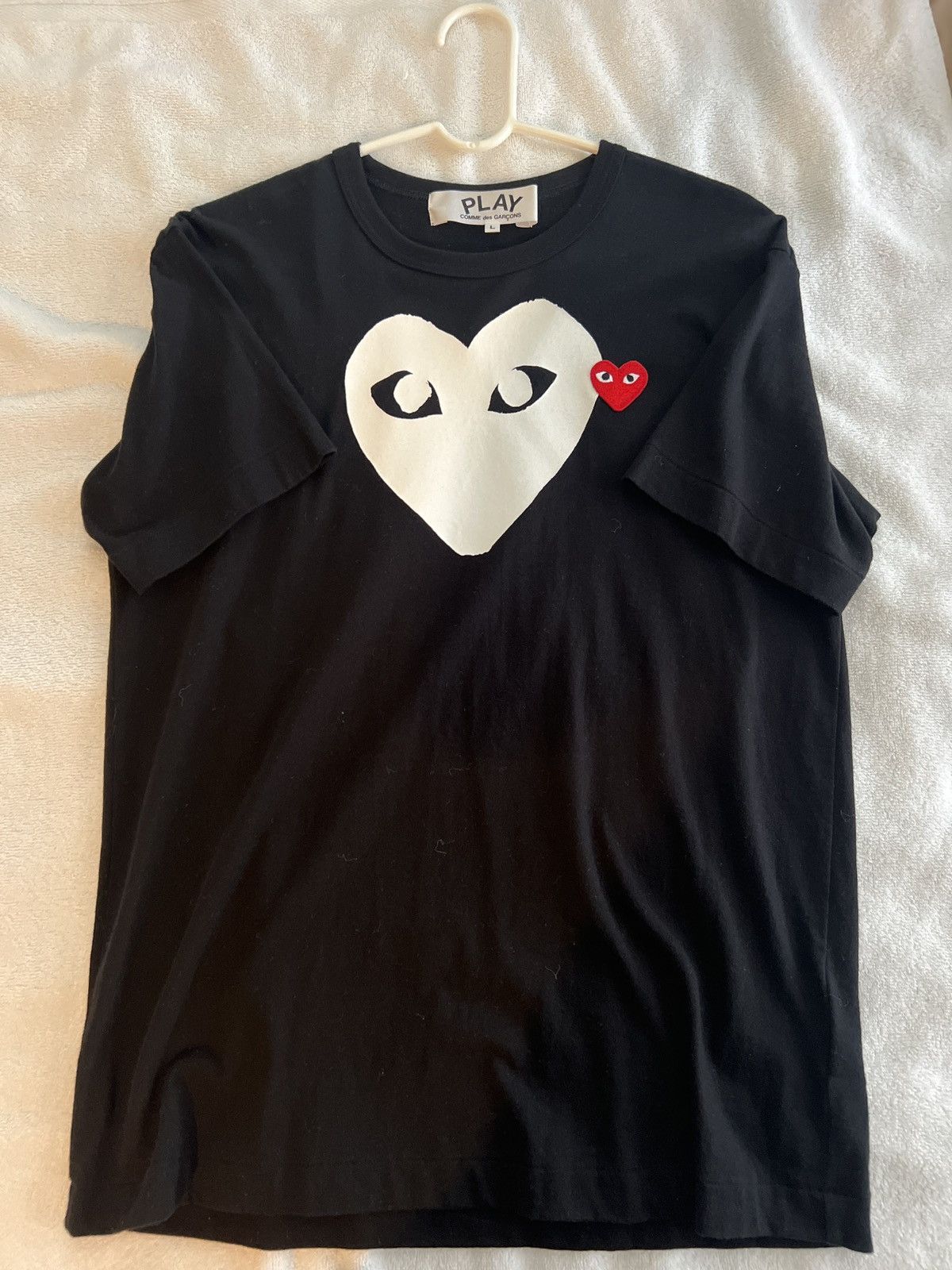 image of Comme Des Garcons Cdg T Shirt in Black, Men's (Size Large)
