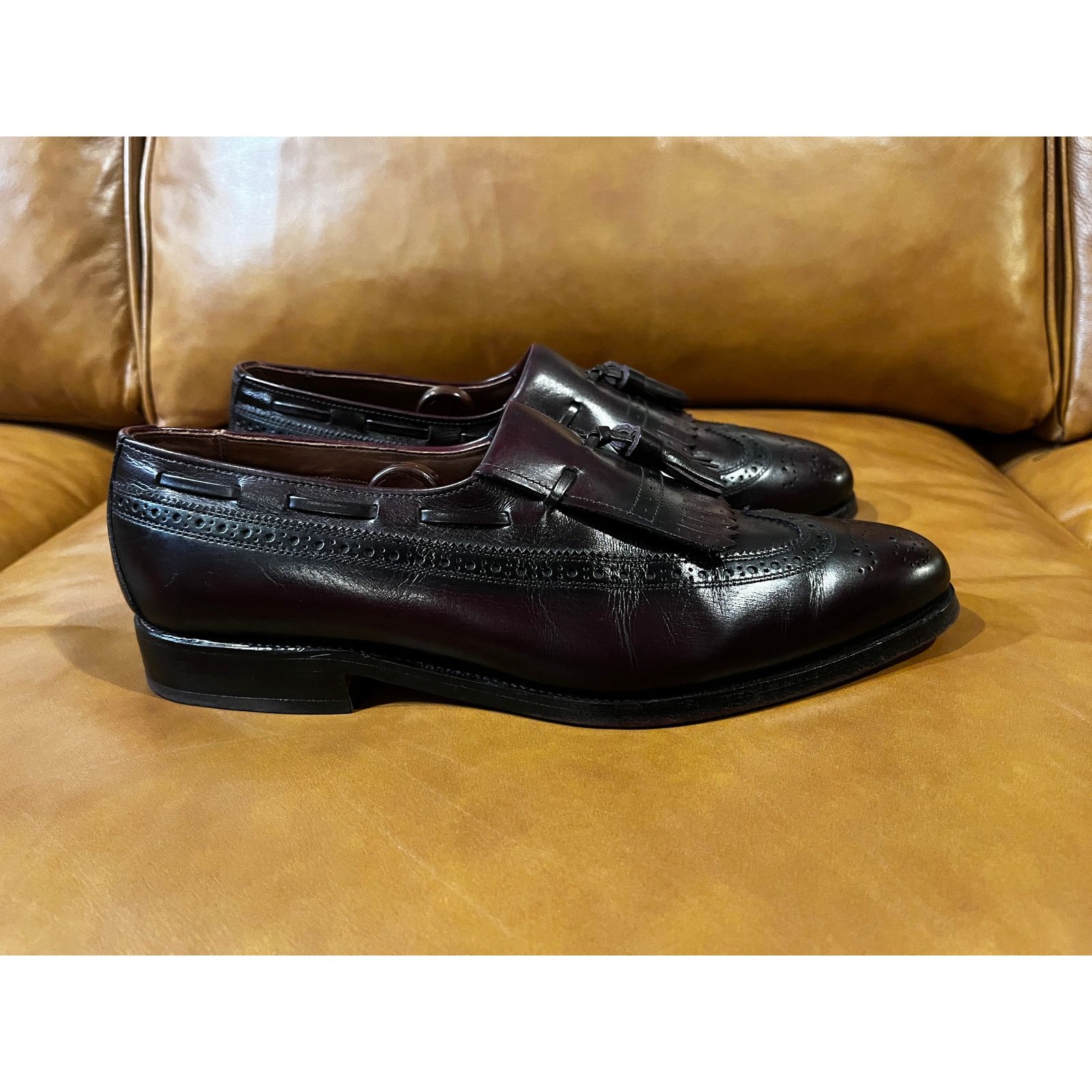 Allen Edmonds Allen Edmonds Arlington Wingtip Brogue Loafers Burgundy 9 Size US 9 / EU 42 - 2 Thumbnail
