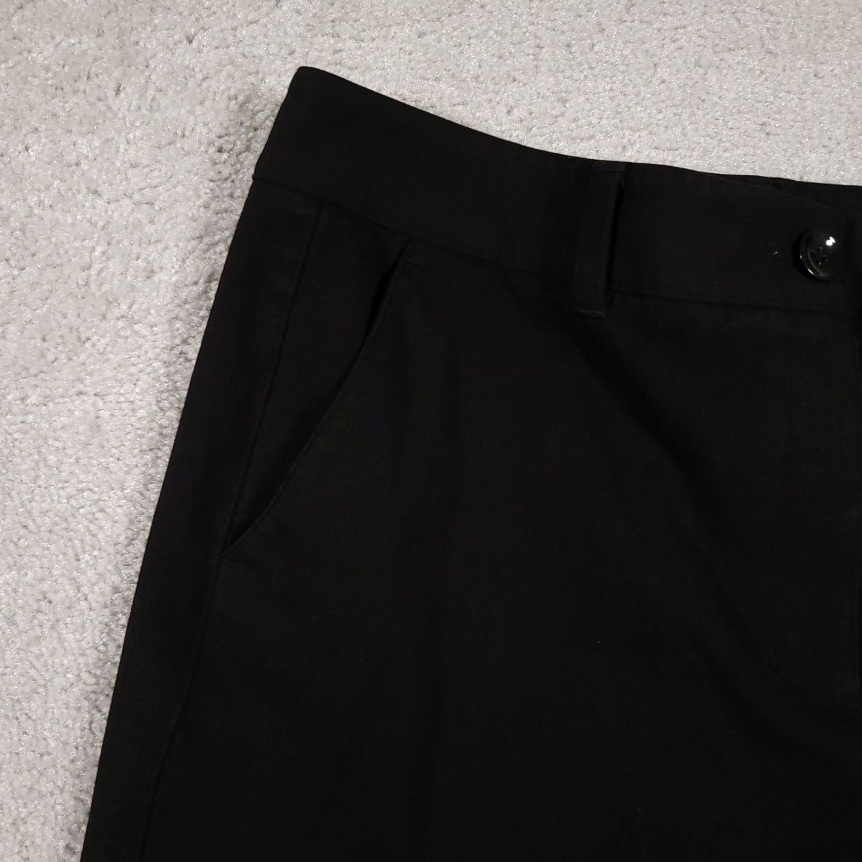 Talbots Talbots Womens 12 Black Cropped Stretch Pants Crop Capri Office Career Dress Size 34" / US 12 / IT 48 - 4 Thumbnail