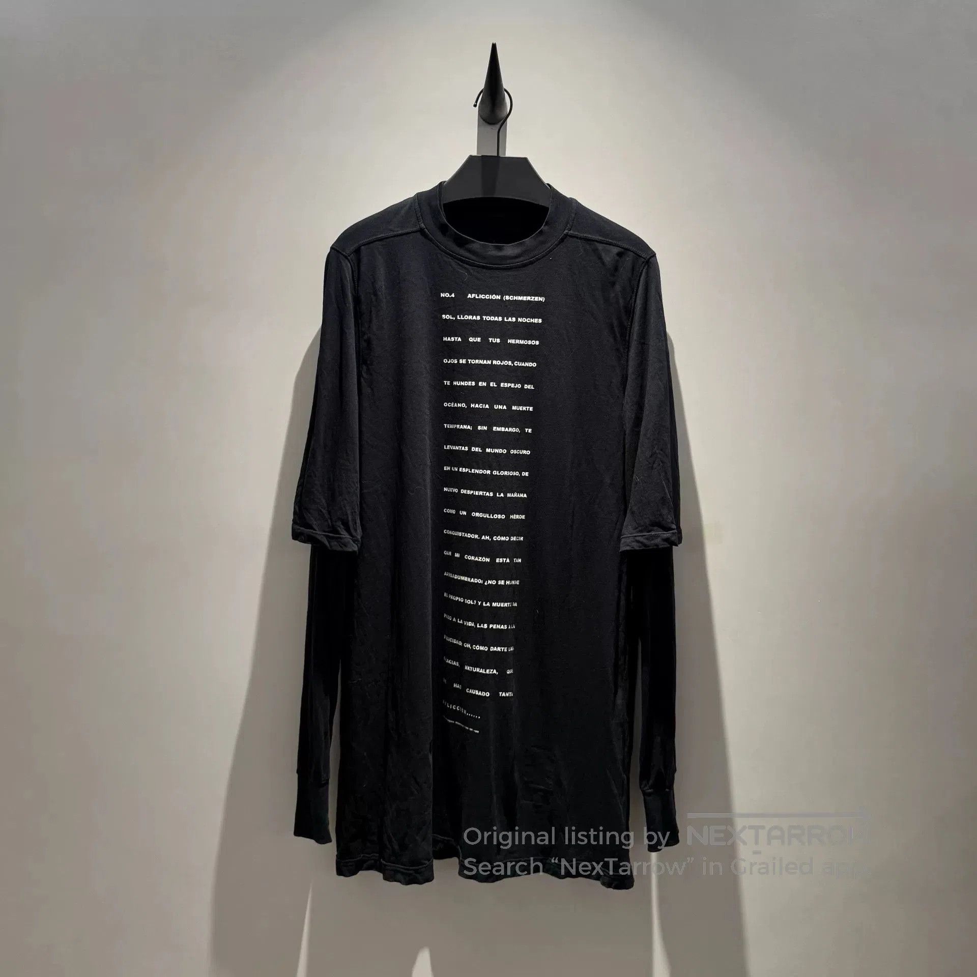 Rick Owens Drkshdw rare slogan long sleeve top by Rick Owens. Size US XS / EU 42 / 0 - 1 Thumbnail