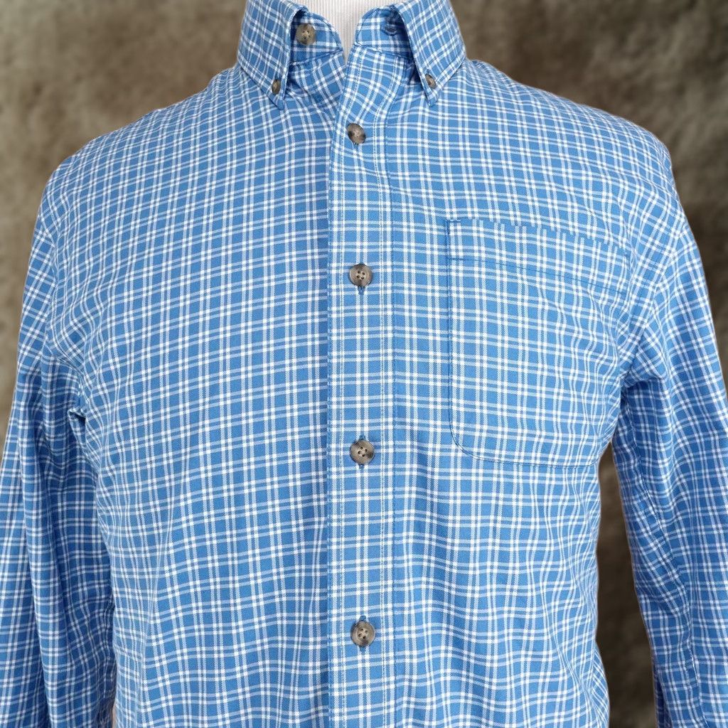 Vintage Cabela's Shirt Mens M Blue Check Long Sleeve Button-Up Wrinkle Free Cotton Size US M / EU 48-50 / 2 - 1 Thumbnail