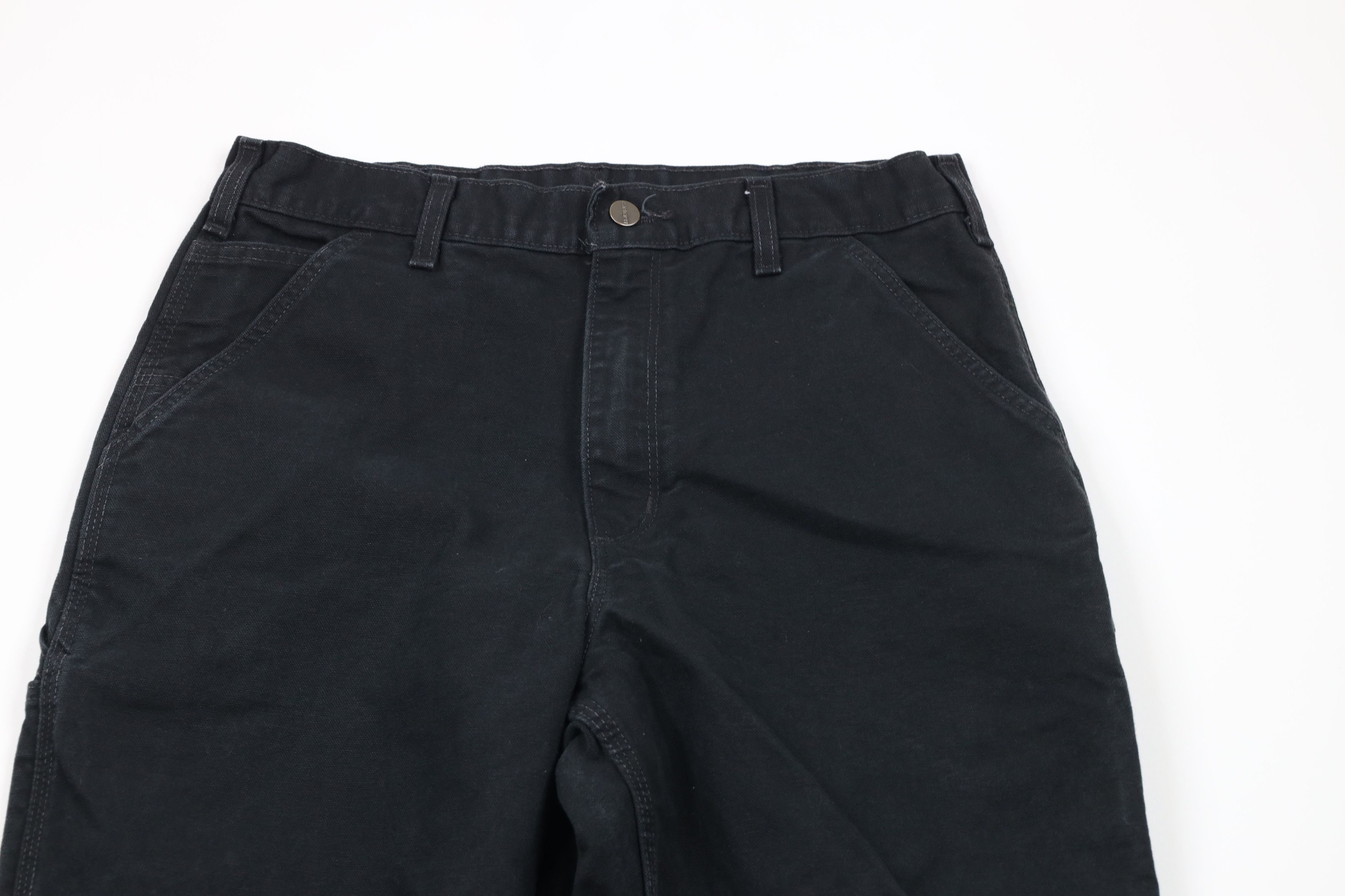 Carhartt × Vintage Vintage Carhartt Out Loose Original Fit Canvas Pants Black Size US 33 - 2 Thumbnail