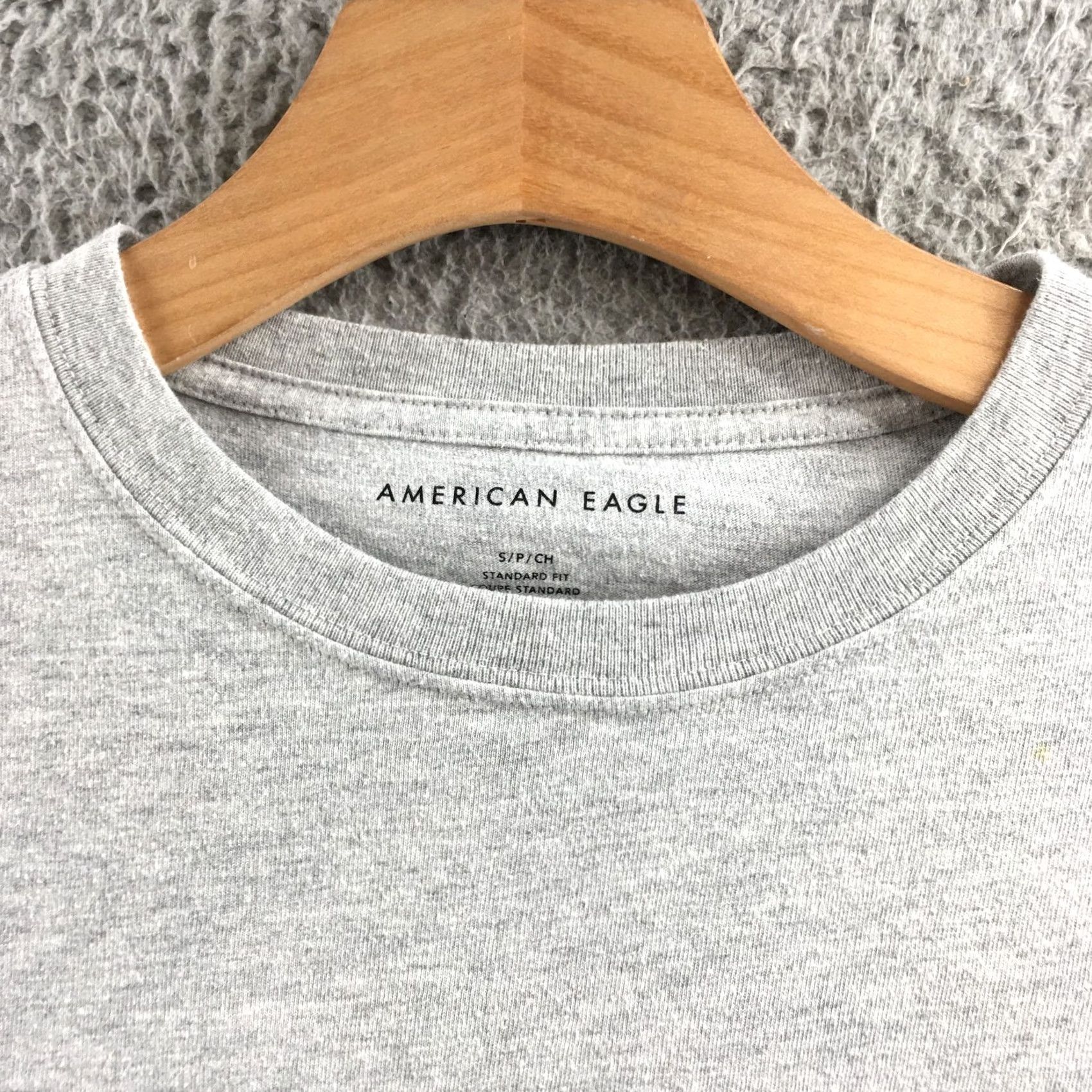American Eagle Outfitters American Eagle Outfitters T-Shirt Mens S Gray Cotton Blend Long Sleeve Pullover Size US S / EU 44-46 / 1 - 3 Thumbnail