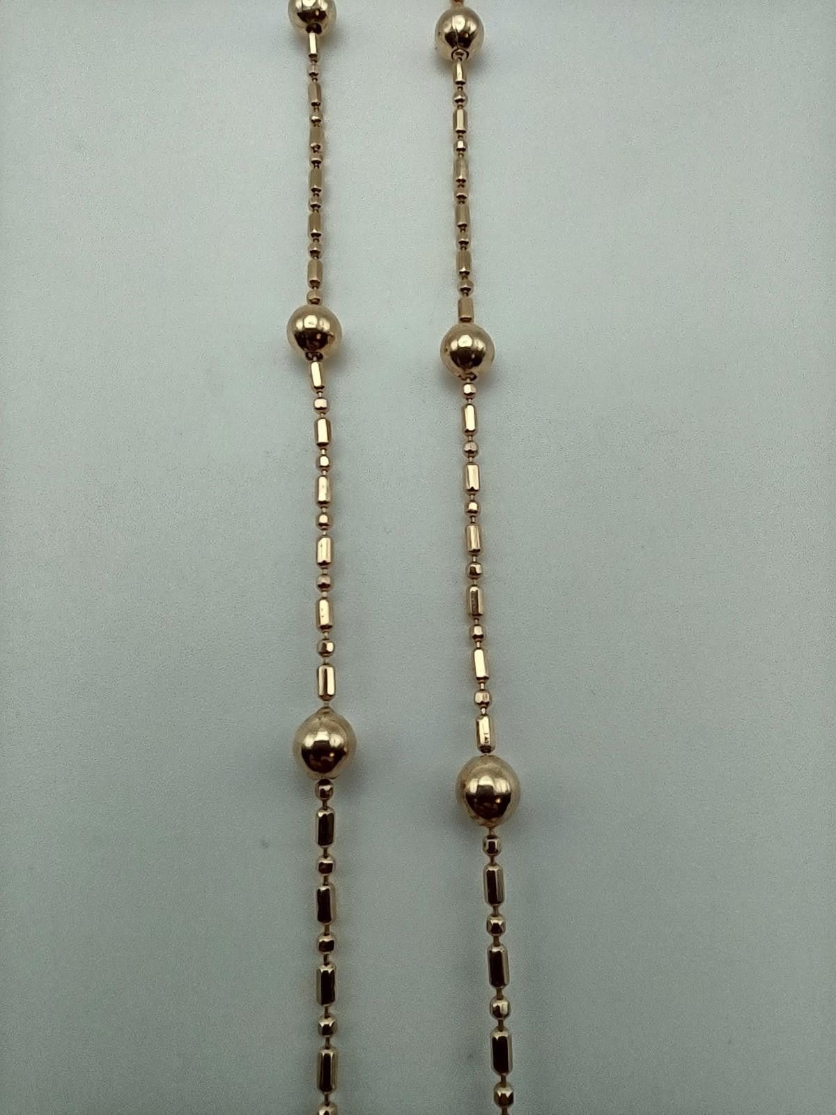 The Unbranded Brand 18-Inch Italian Sterling Silver Gold Plated Station Necklace Size ONE SIZE - 1 Thumbnail