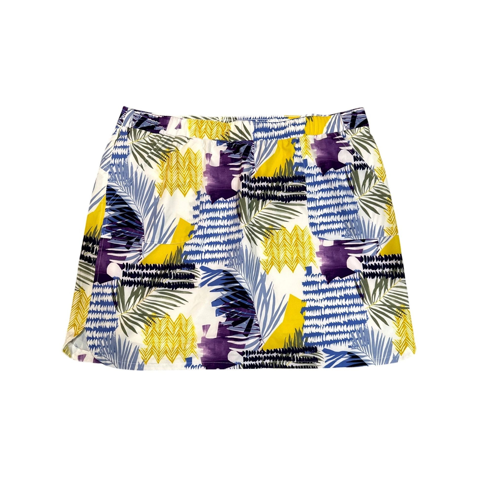 Chicos Chicos Tropical Print Coastal Lightweight Skort Built In Sho Size 38" / US 16 / IT 52 - 1 Thumbnail