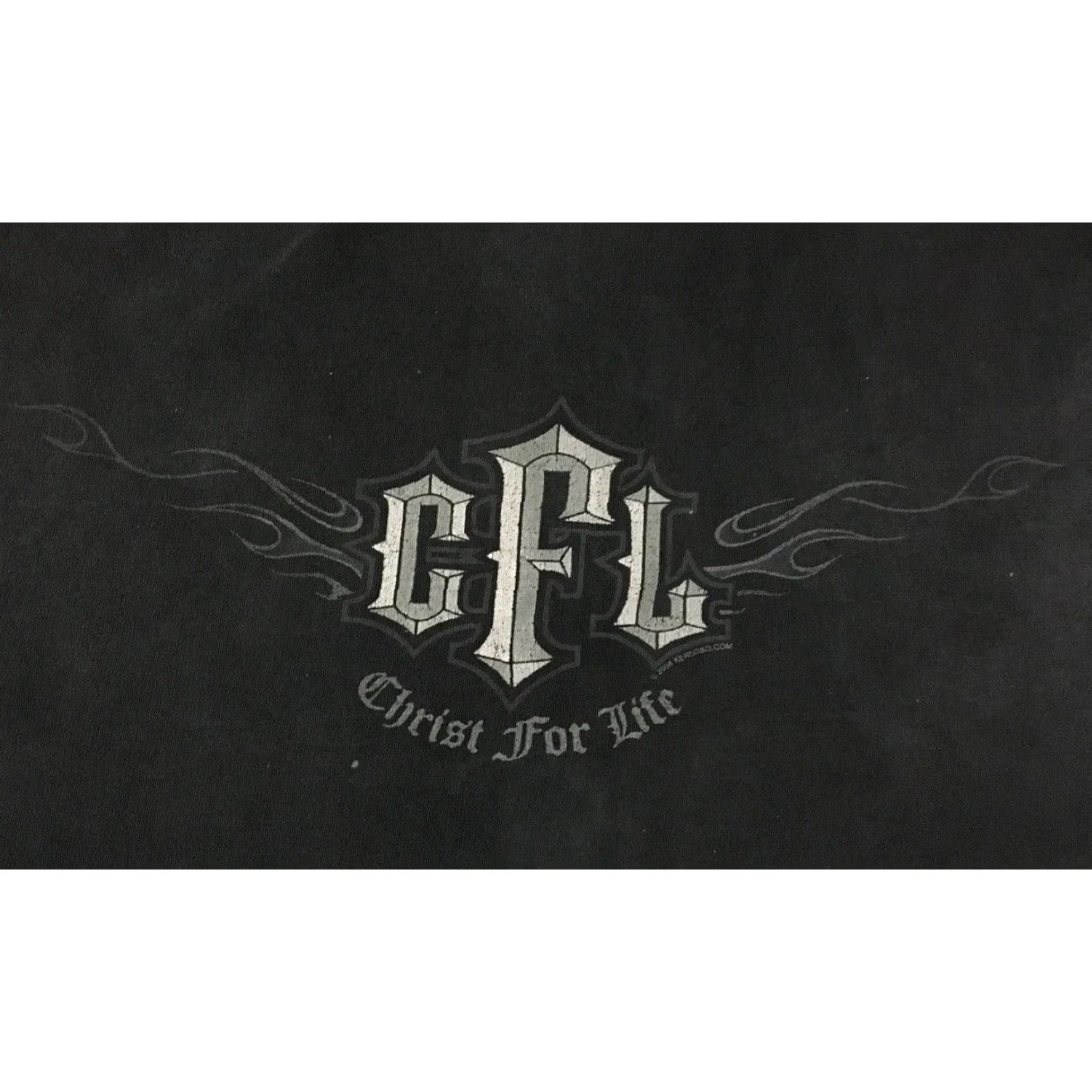 Alife Vtg Christ For Life Thrashed Faded Flames Cross Shirt L God Funny Biker Grunge Fire Y2K Size US L / EU 52-54 / 3 - 4 Thumbnail