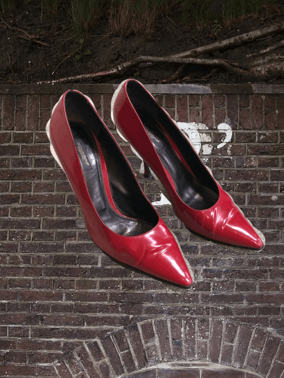 Dolce & Gabbana DOLCE & GABBANA Patent Red Leather Pumps Pointy Toe Shoes Size US 10 / IT 40 - 1 Thumbnail