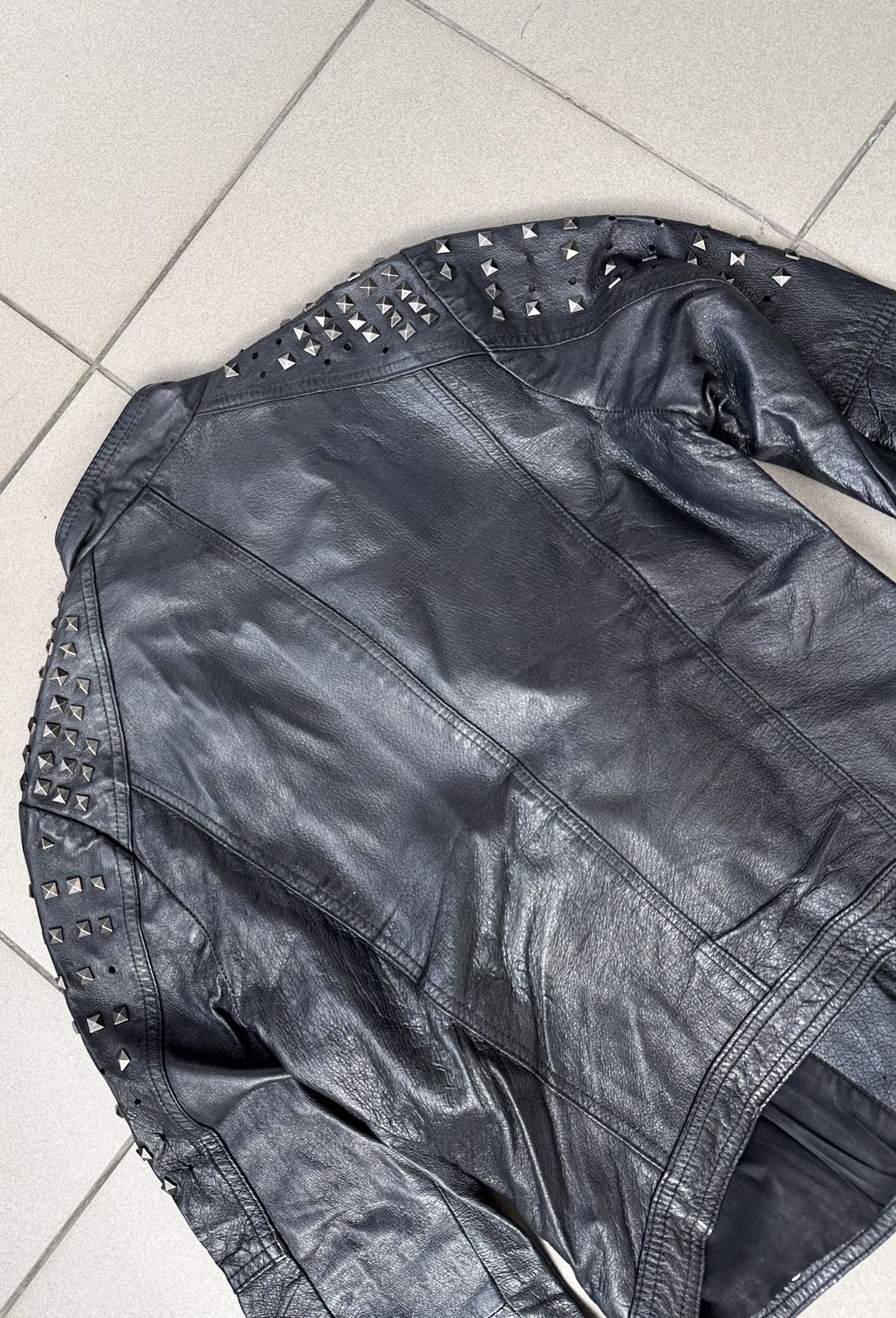 Leather × Vintage Vintage Leather biker jacket avant garde archive metal Size M / US 6-8 / IT 42-44 - 12 Thumbnail