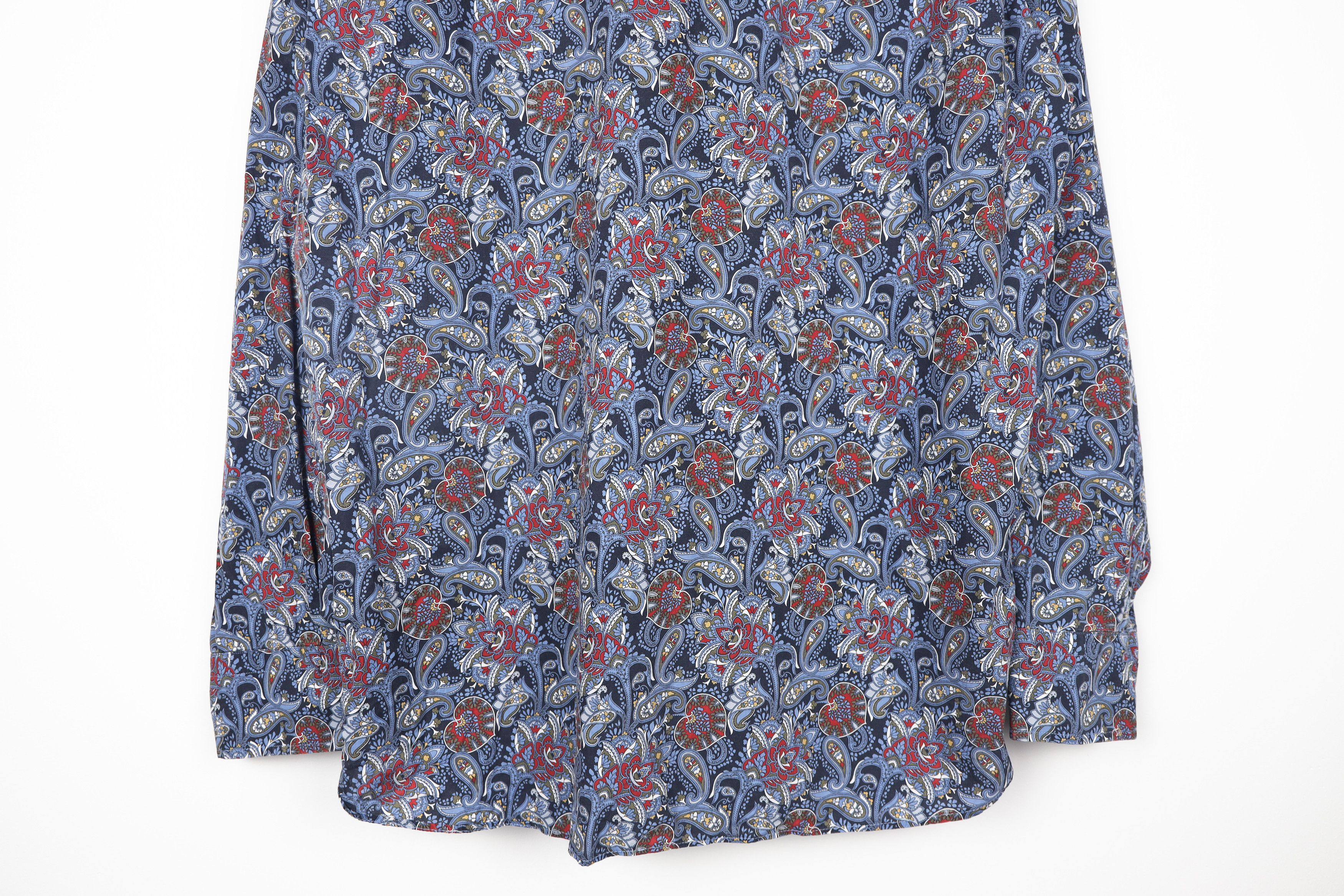Paul & Shark Paul & Shark Navy Red Fancy Paisley Abstract Pattern Shirt Size US XL / EU 56 / 4 - 10 Thumbnail