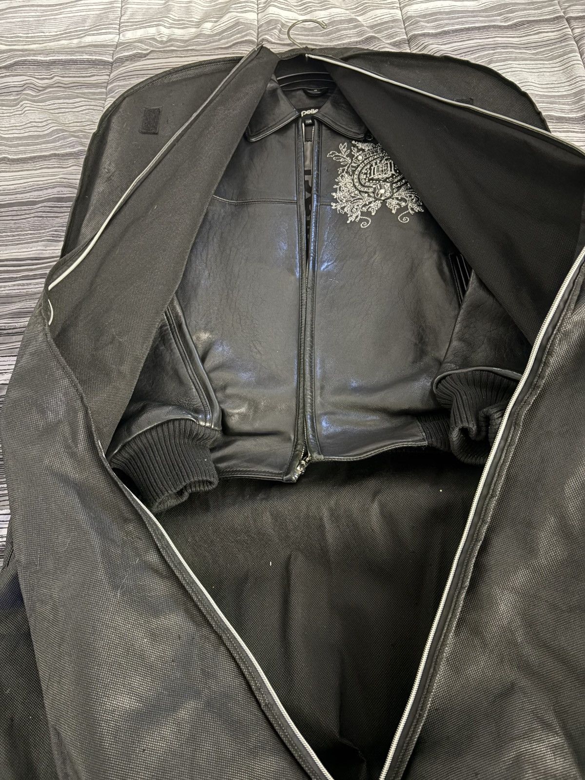 Pelle Pelle Female black logo studded leather jacket Size XL / US 12-14 / IT 48-50 - 2 Thumbnail
