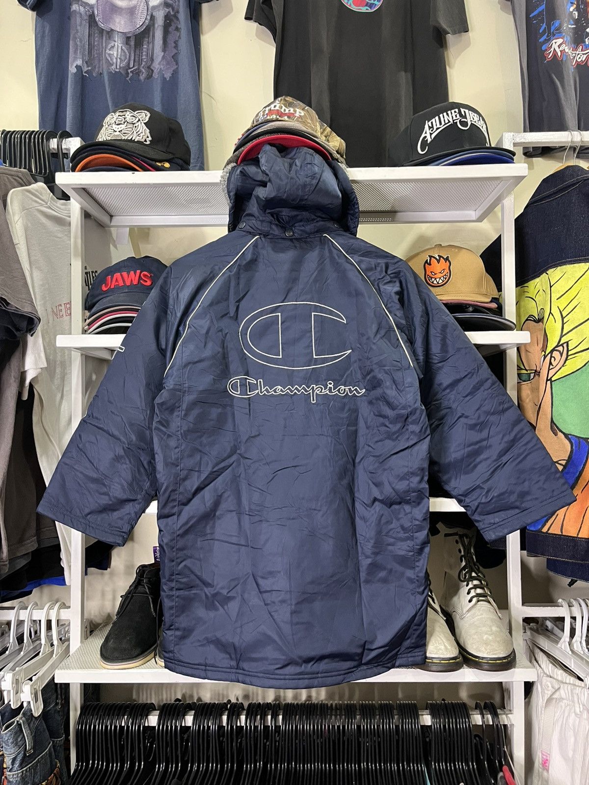 Champion Vintage Champion Long Jacket Big Logo Butten Down Size US M / EU 48-50 / 2 - 6 Thumbnail